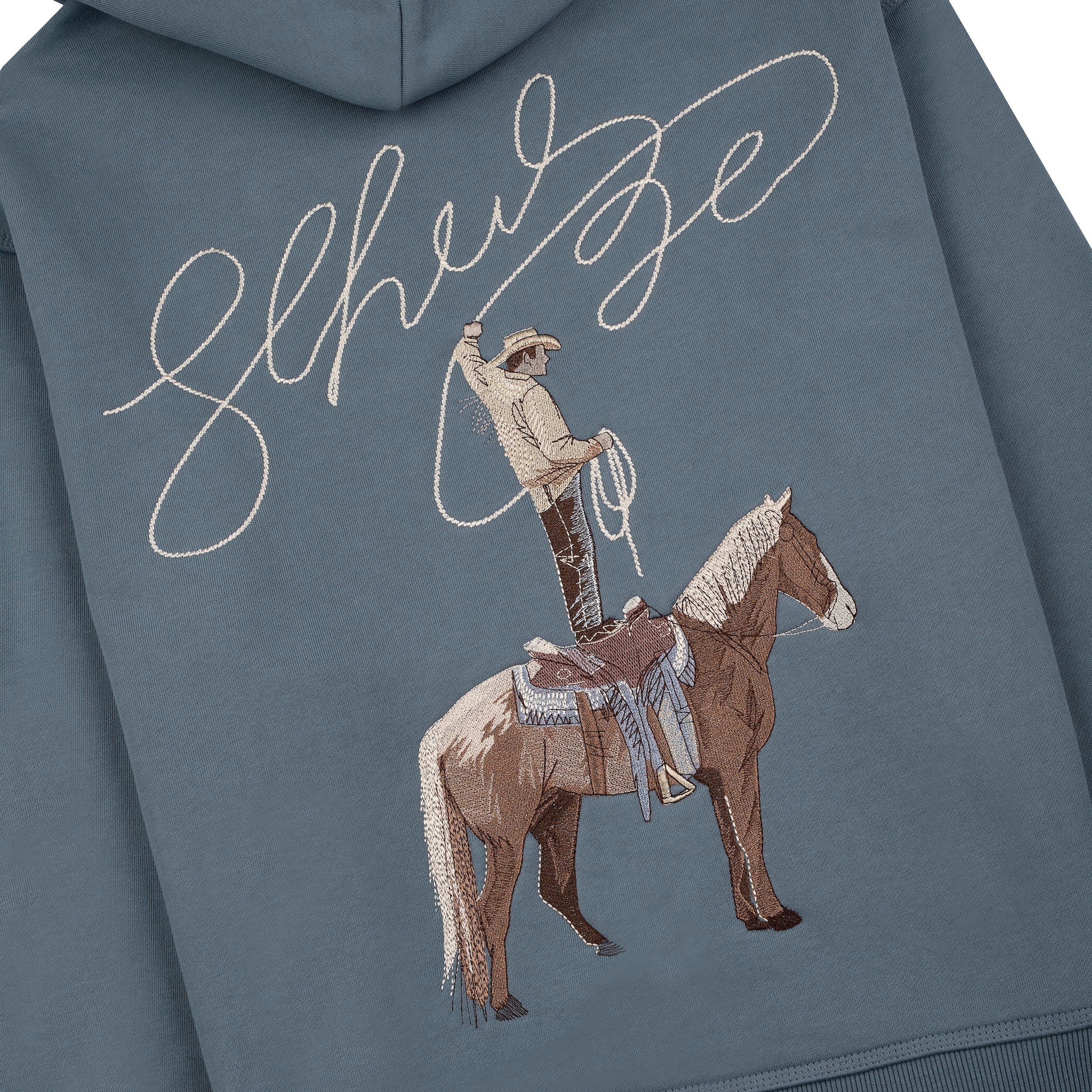 "western" Hoodie blue - Image 3