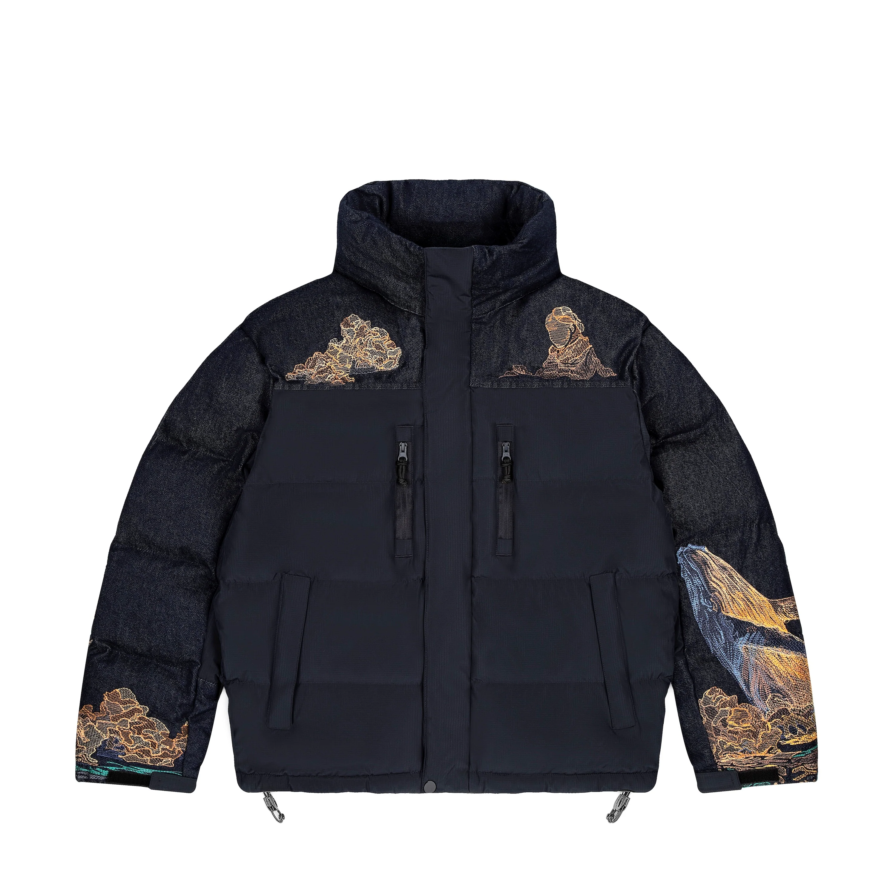 "whales" Puffer navy v2 - Image 3