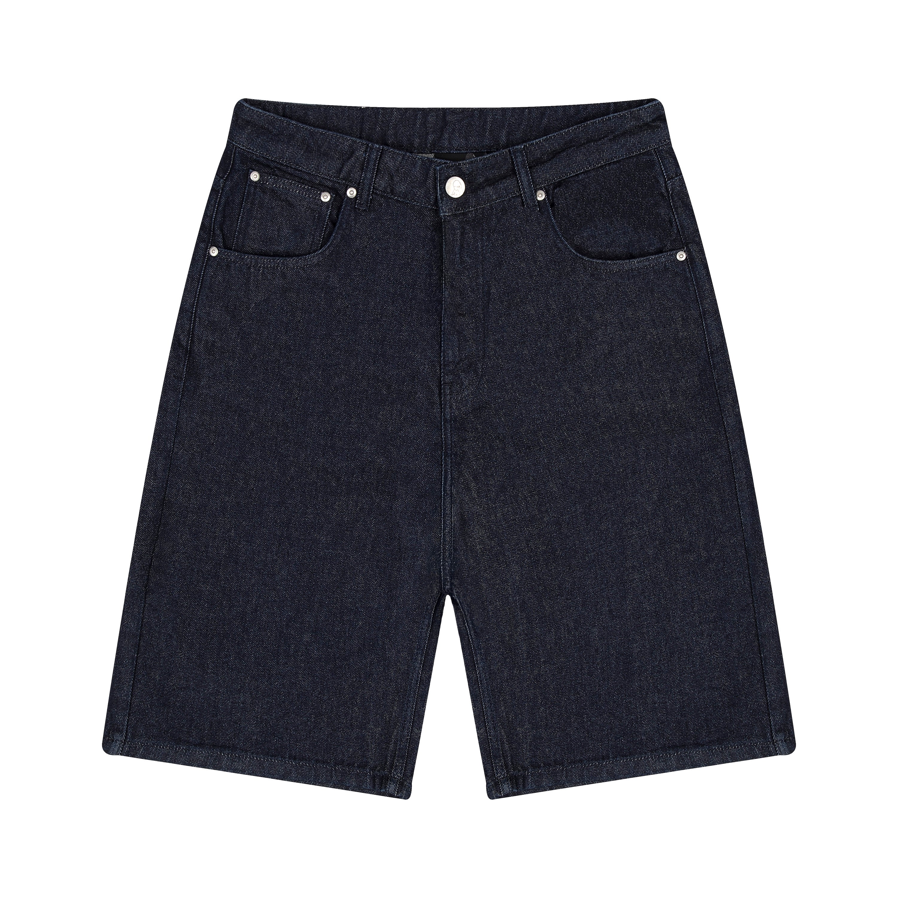 "whales v2" Jorts dark indigo - Image 2