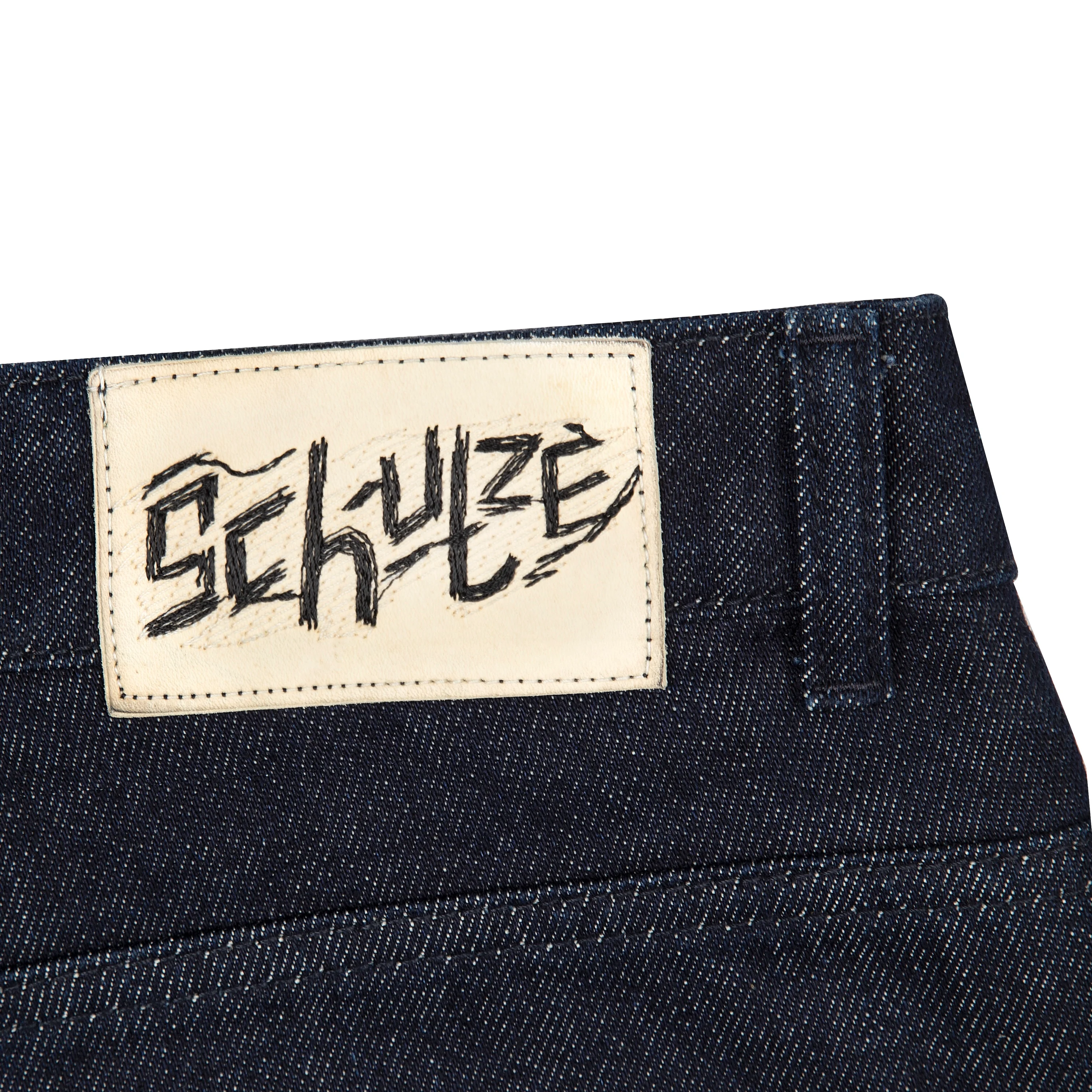"whales v2" Jorts dark indigo - Image 7