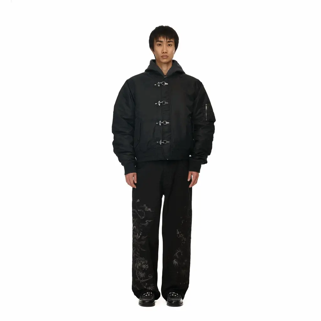 "yakuza" bomber Jacket black - Image 12
