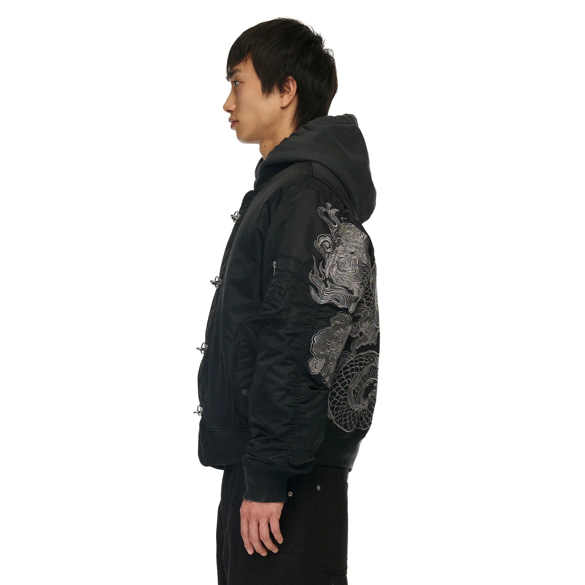 "yakuza" bomber Jacket black - Image 9