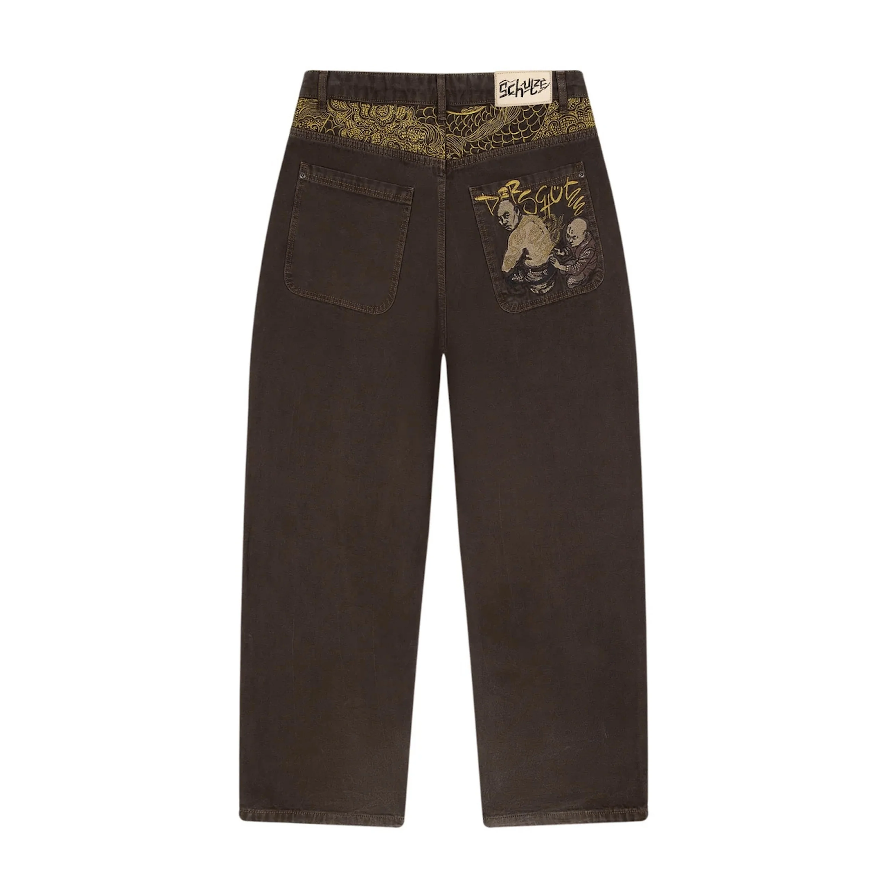 "yakuza" brown washed Denim