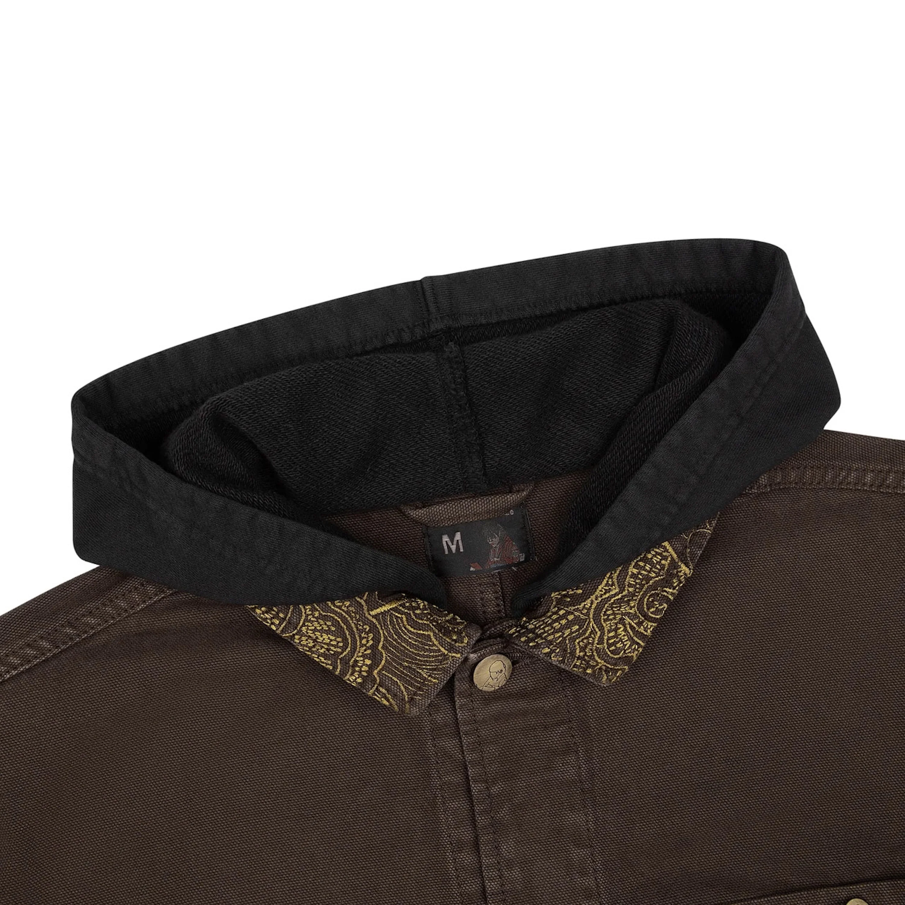 "yakuza" brown washed denim Jacket - Image 3