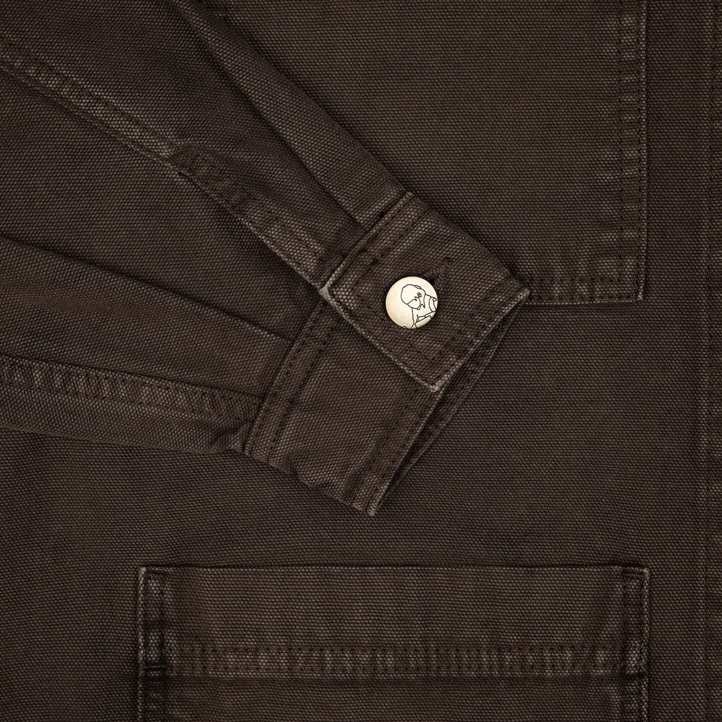 "yakuza" brown washed denim Jacket - Image 8
