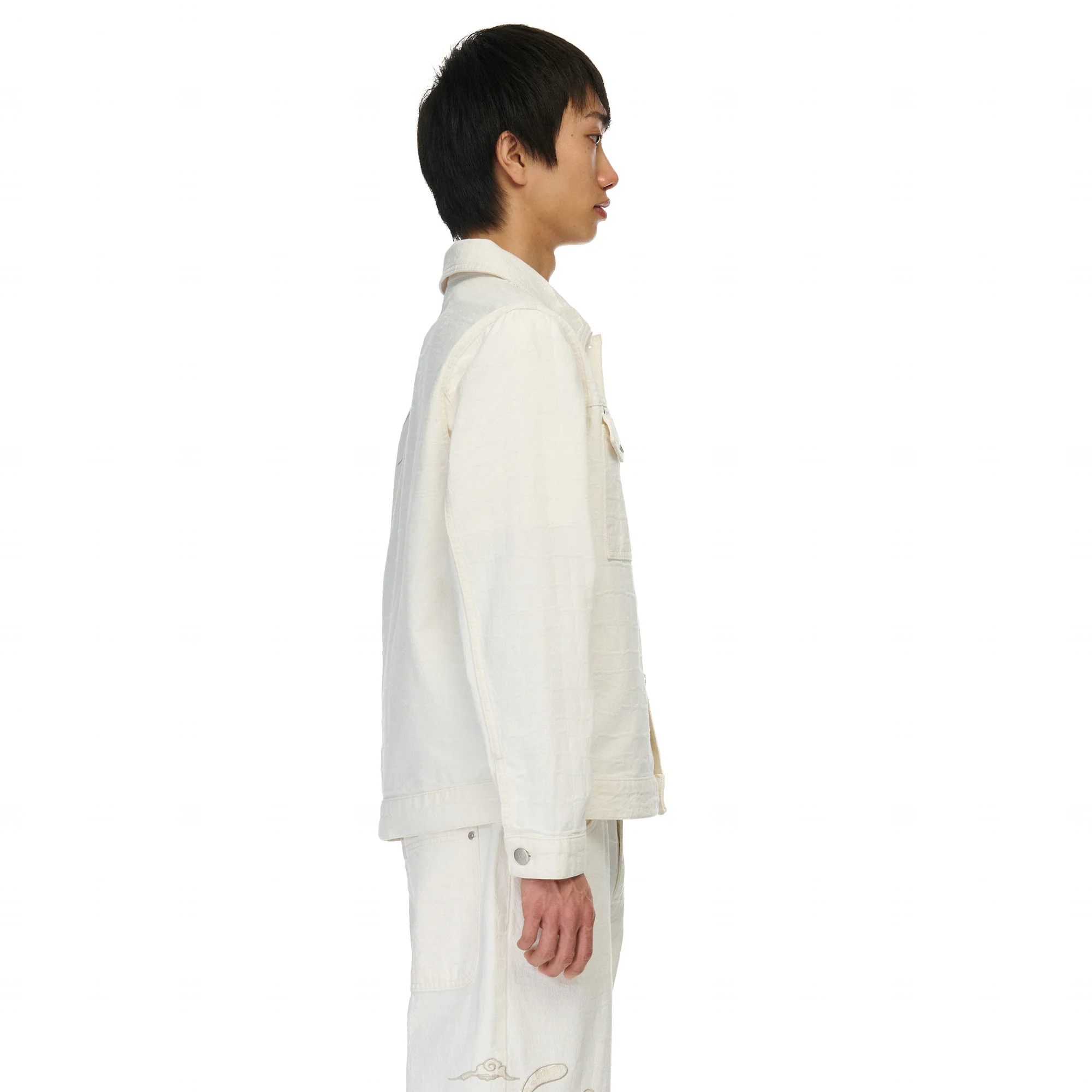 "yakuza" denim Jacket off white - Image 14