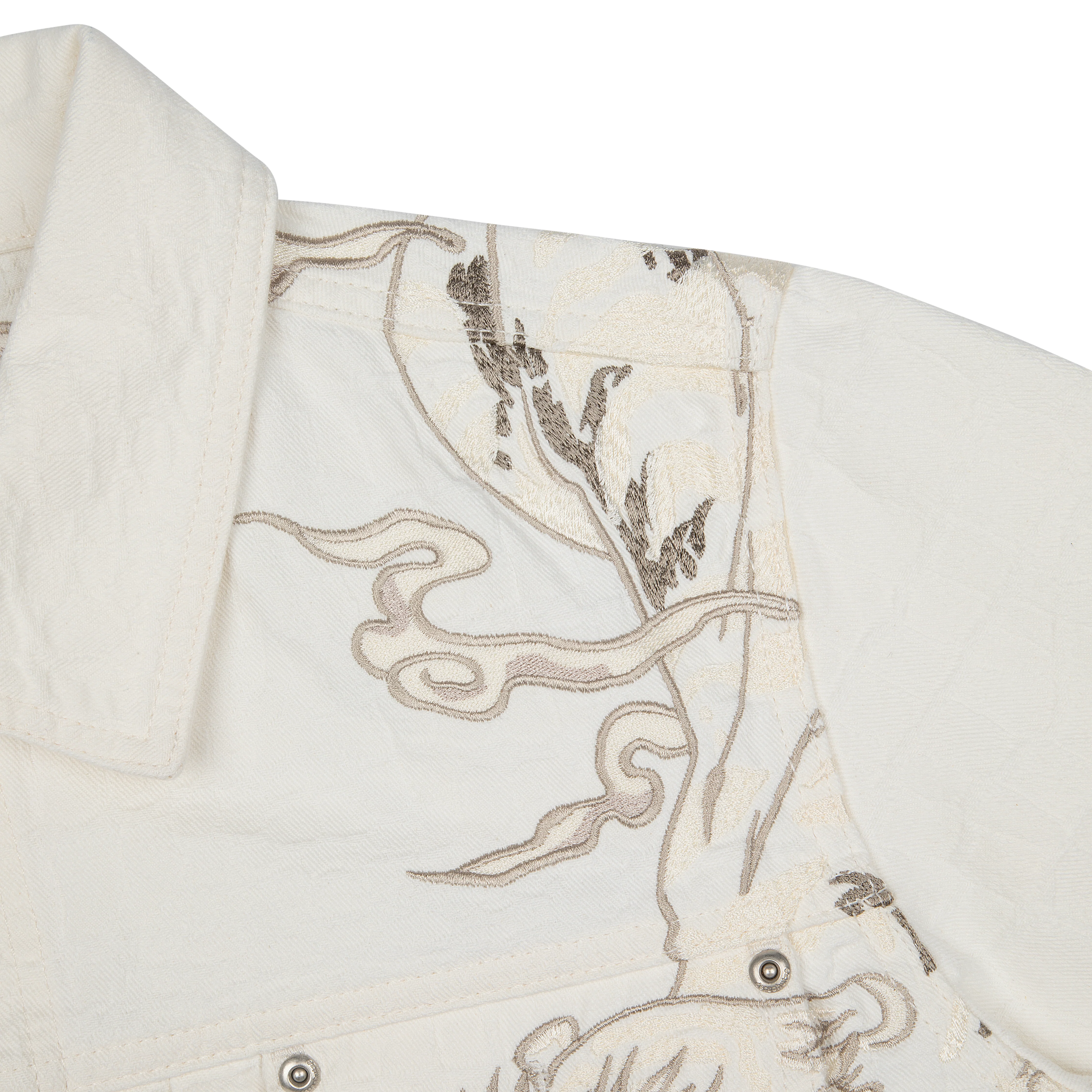 "yakuza" denim Jacket off white - Image 5