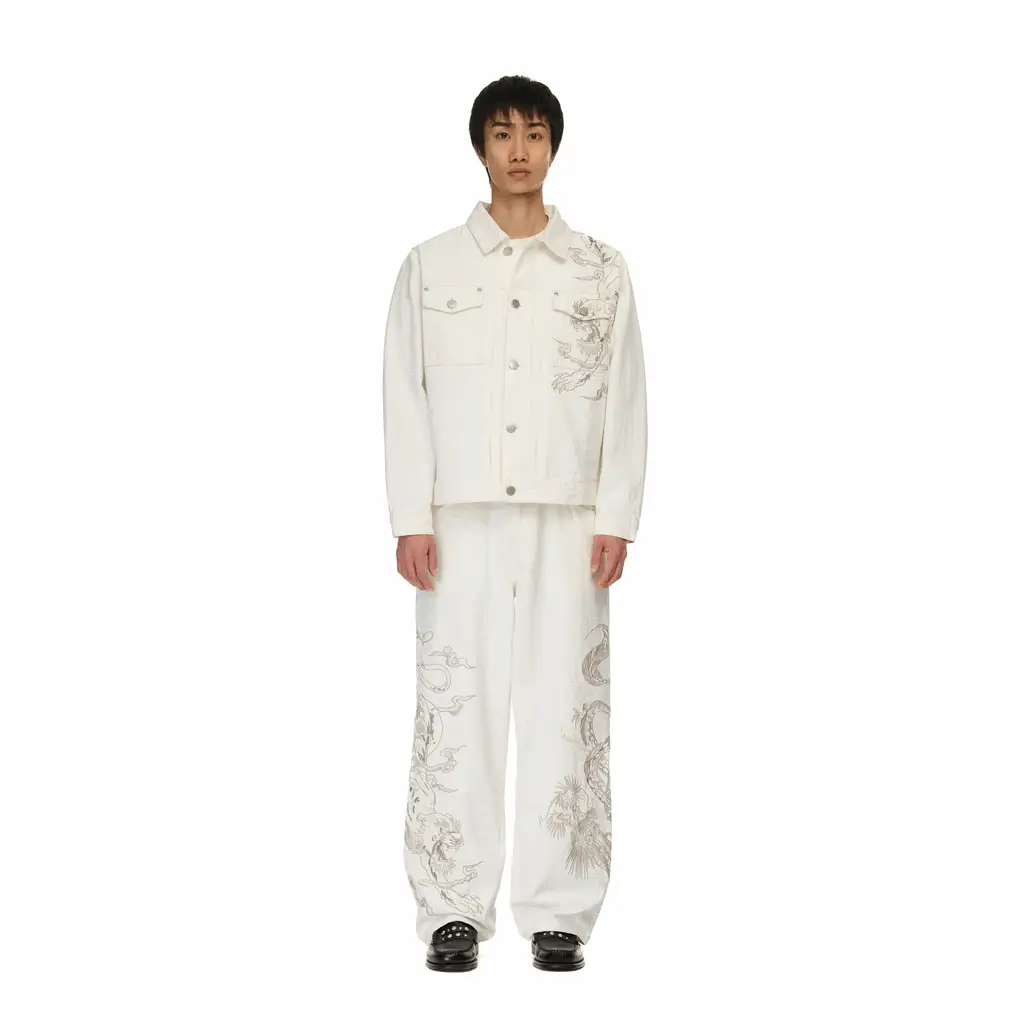"yakuza" Denim off white - Image 16