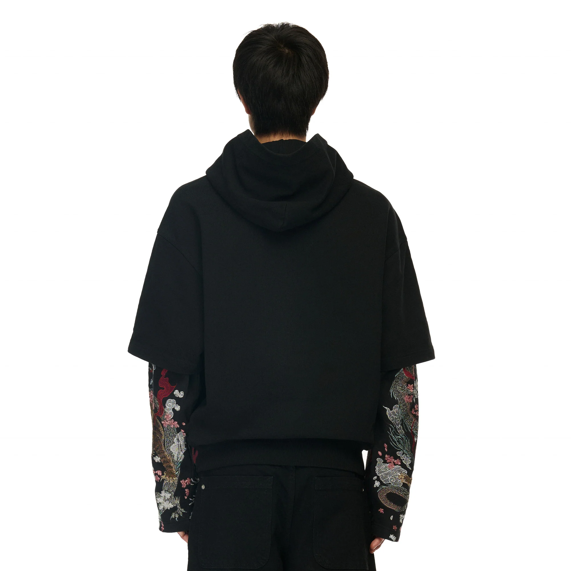 "yakuza" double sleeve Hoodie - Image 11