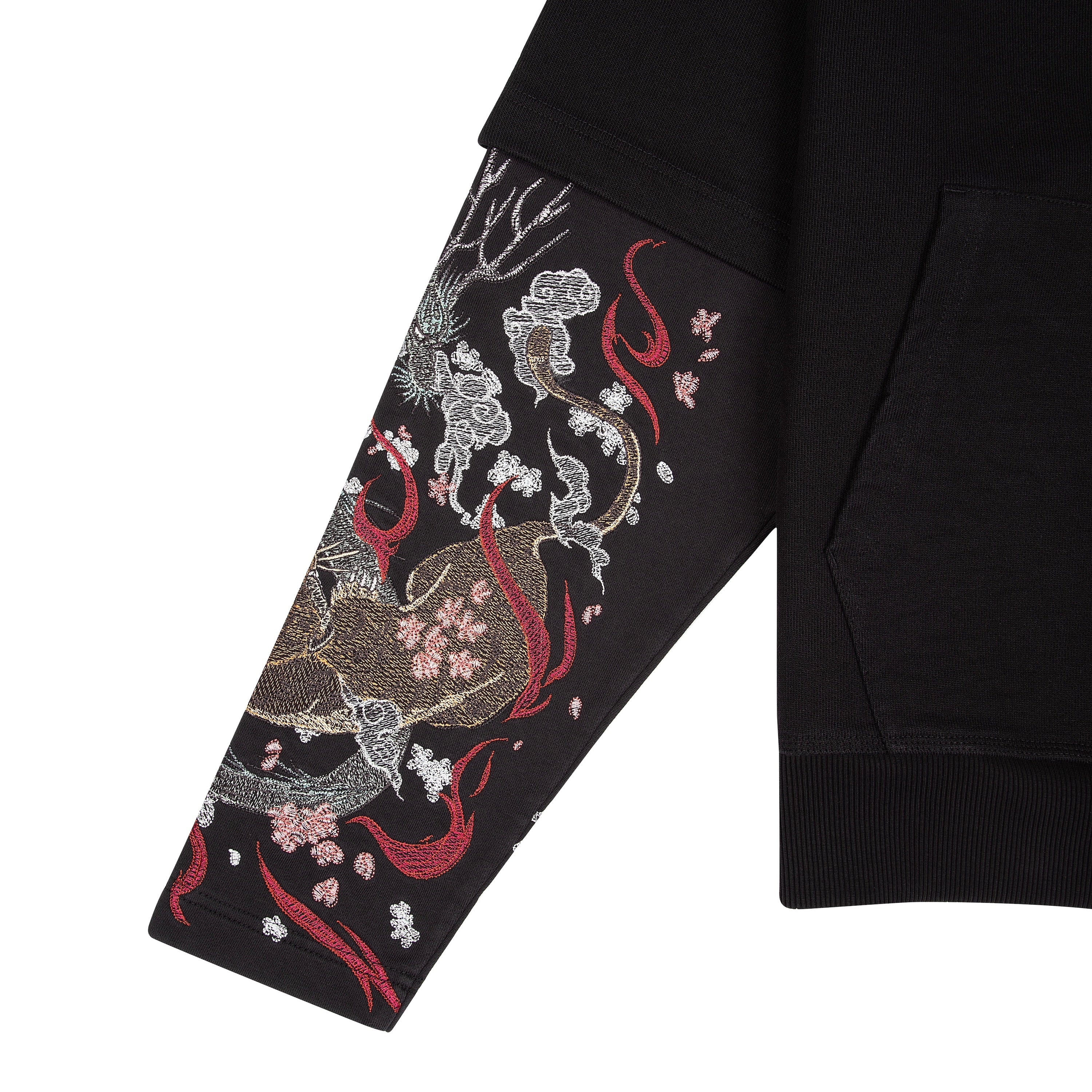 "yakuza" double sleeve Hoodie - Image 7
