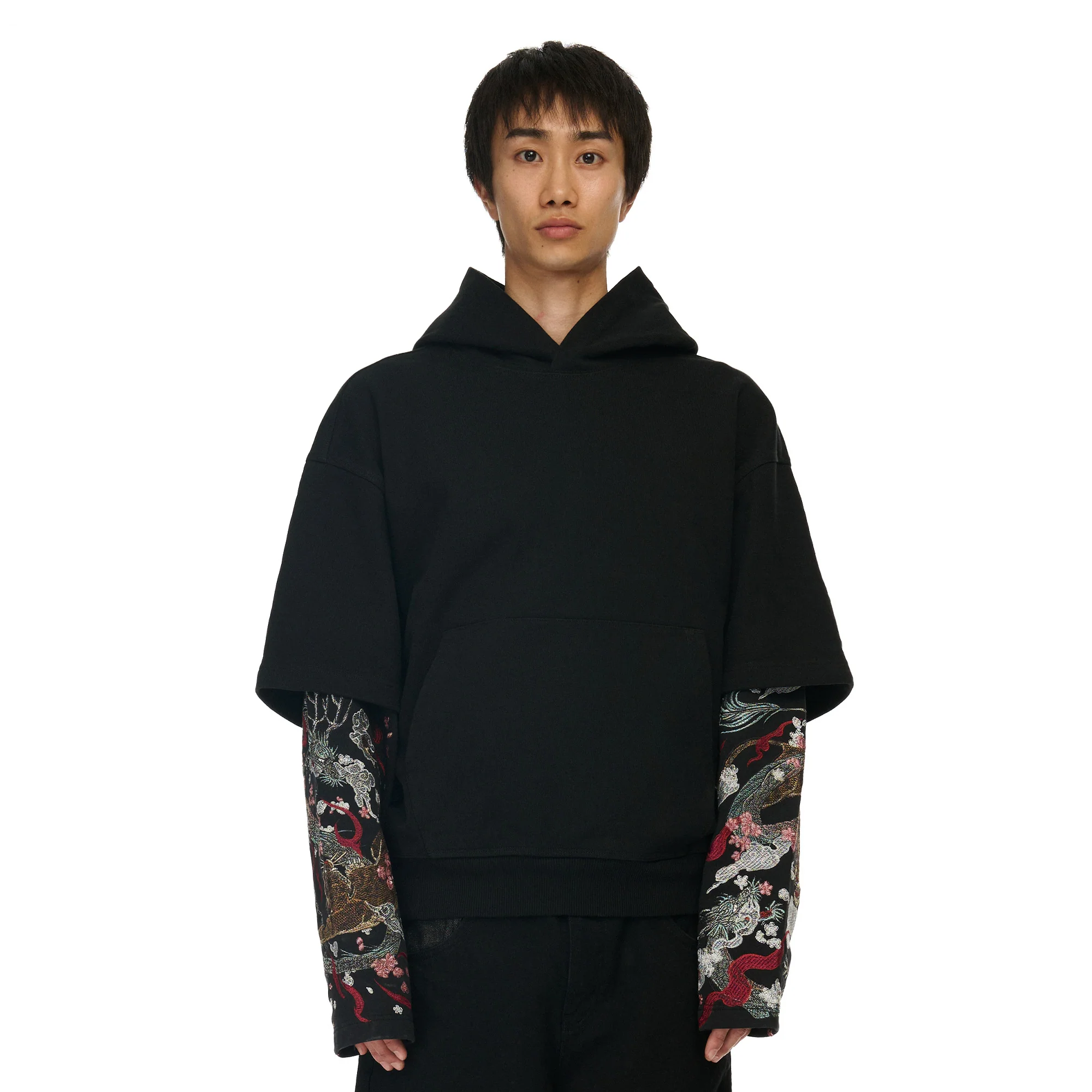 "yakuza" double sleeve Hoodie - Image 9