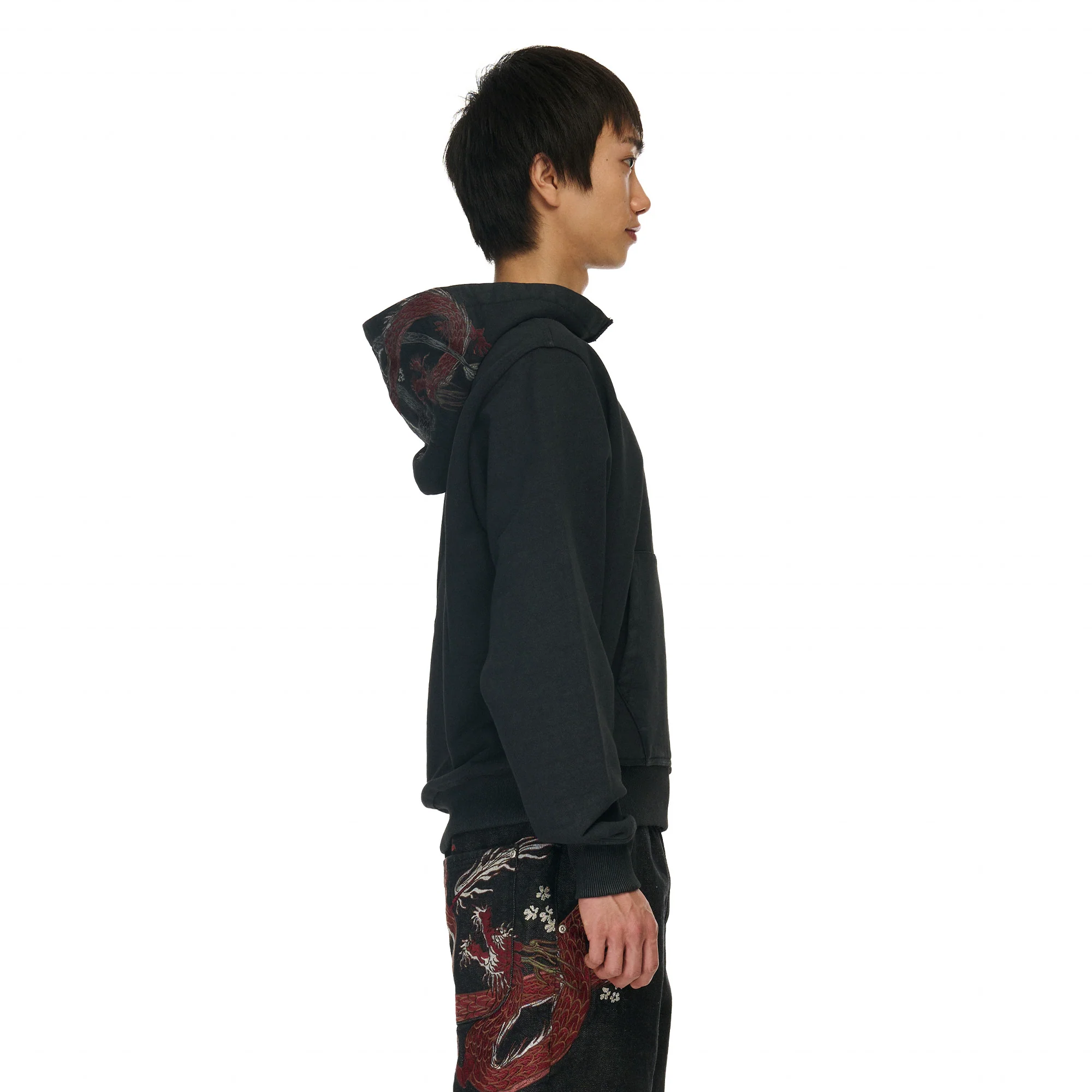 "yakuza" Hoodie black 02 - Image 11