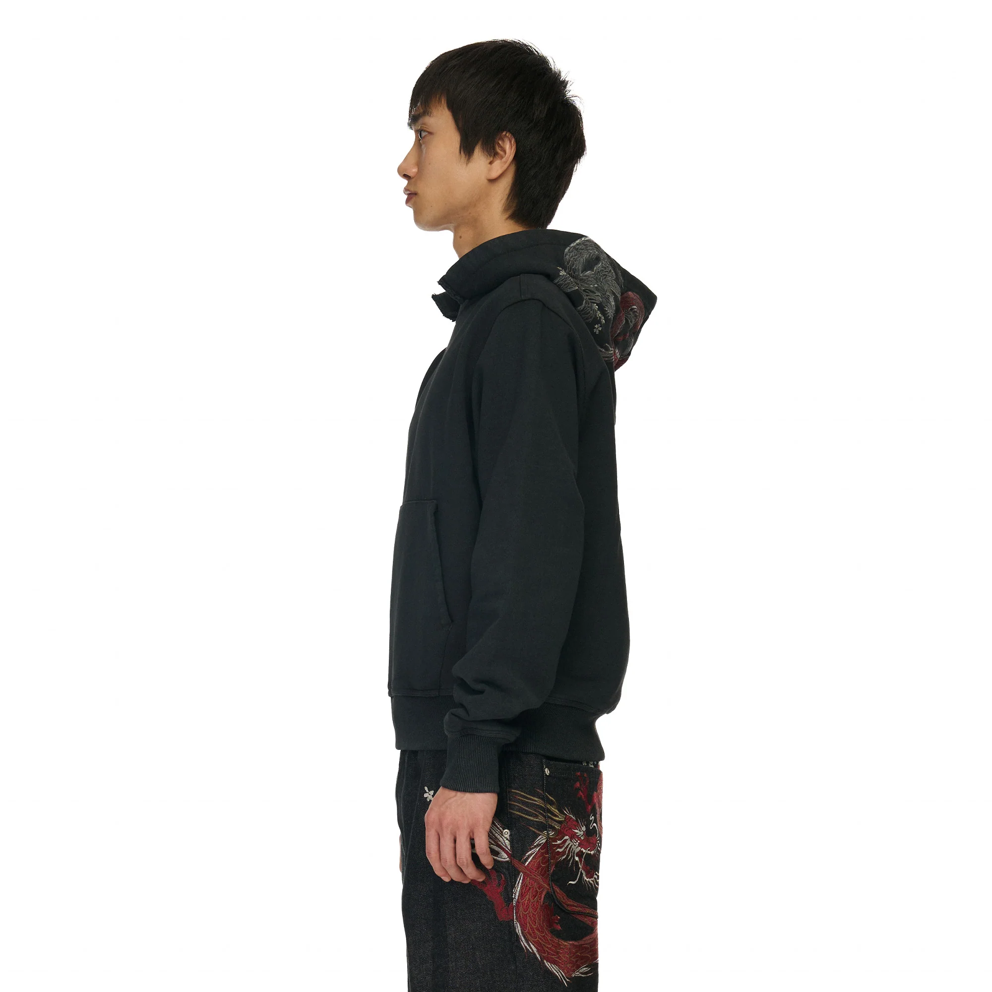 "yakuza" Hoodie black 02 - Image 9