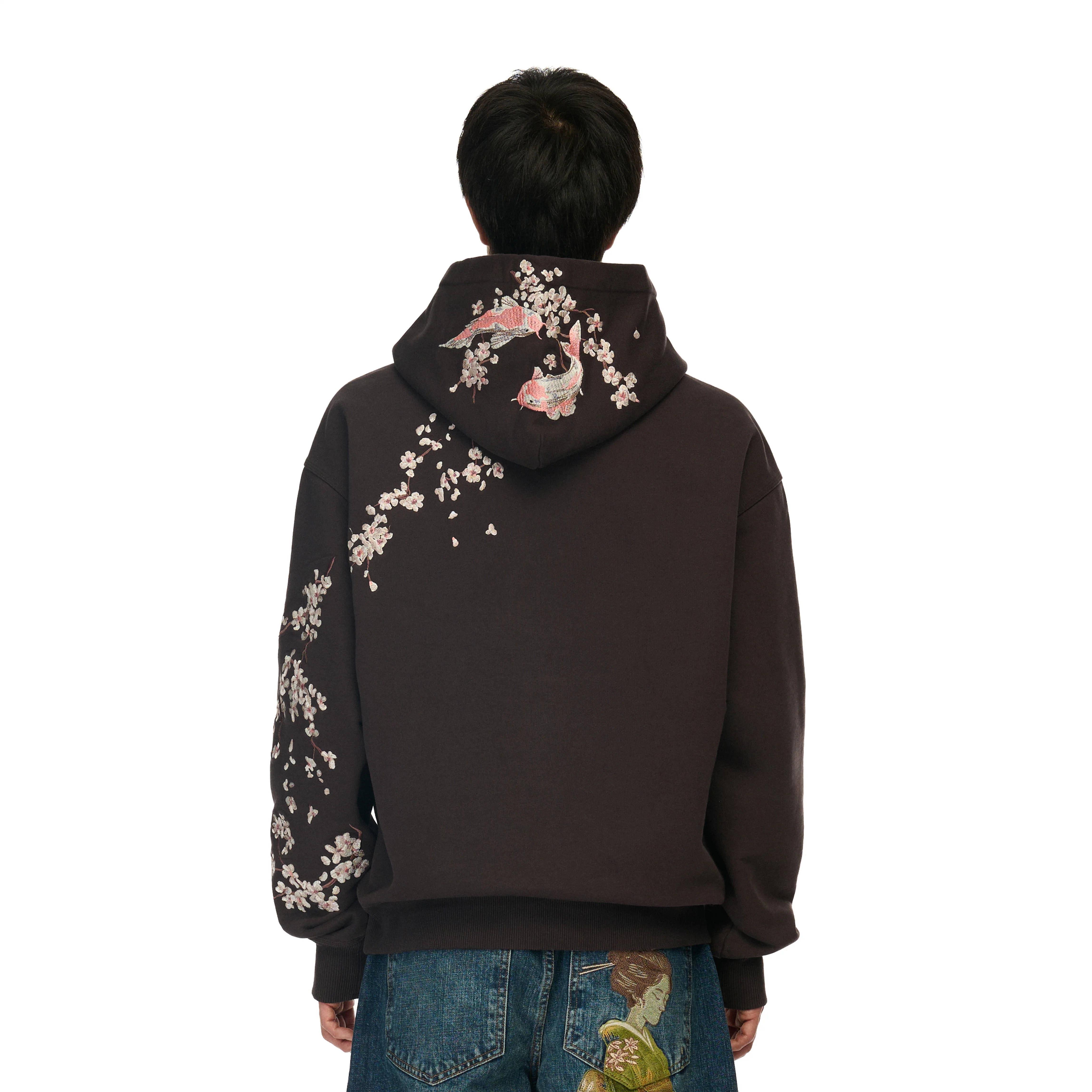 "yakuza" Hoodie brown - Image 12