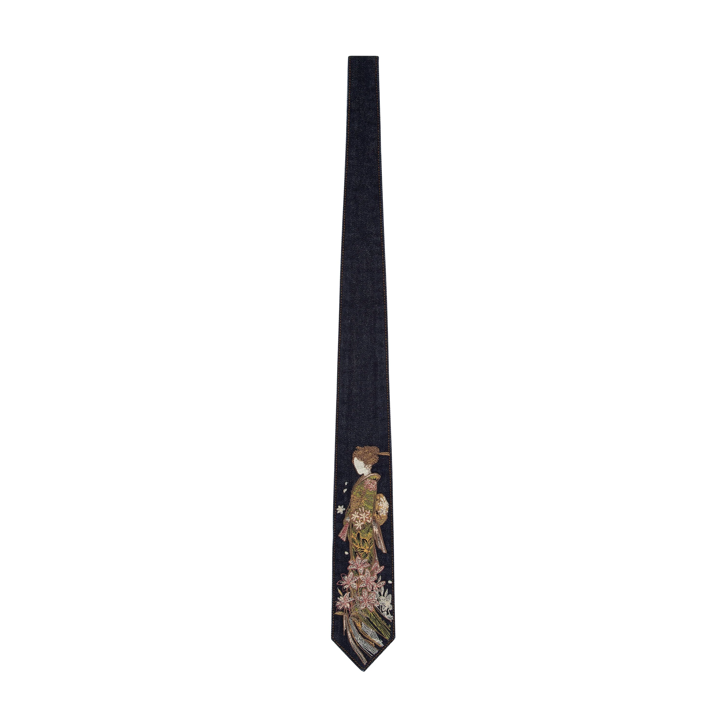 "yakuza" indigo denim tie - Image 2