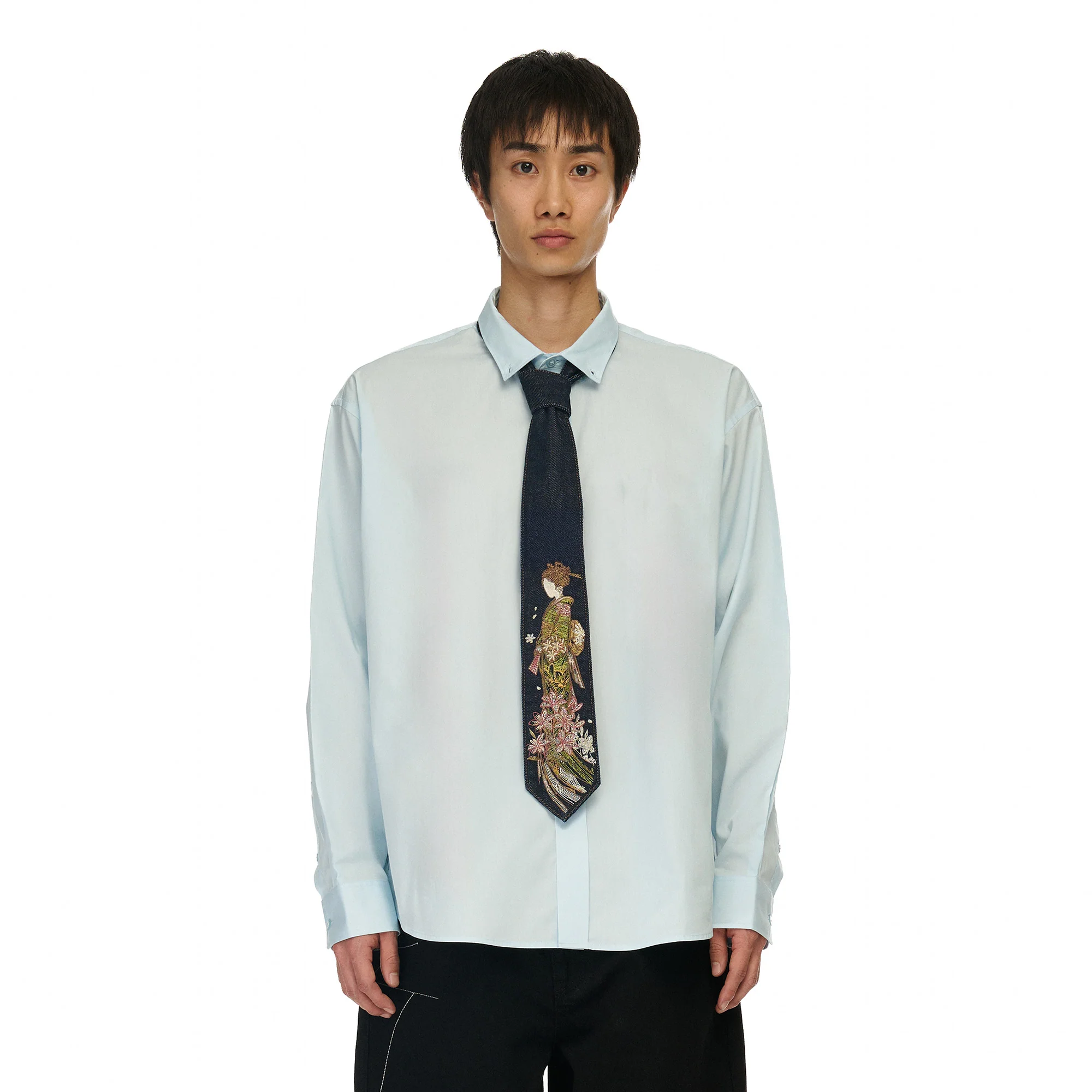 "yakuza" indigo denim tie - Image 5