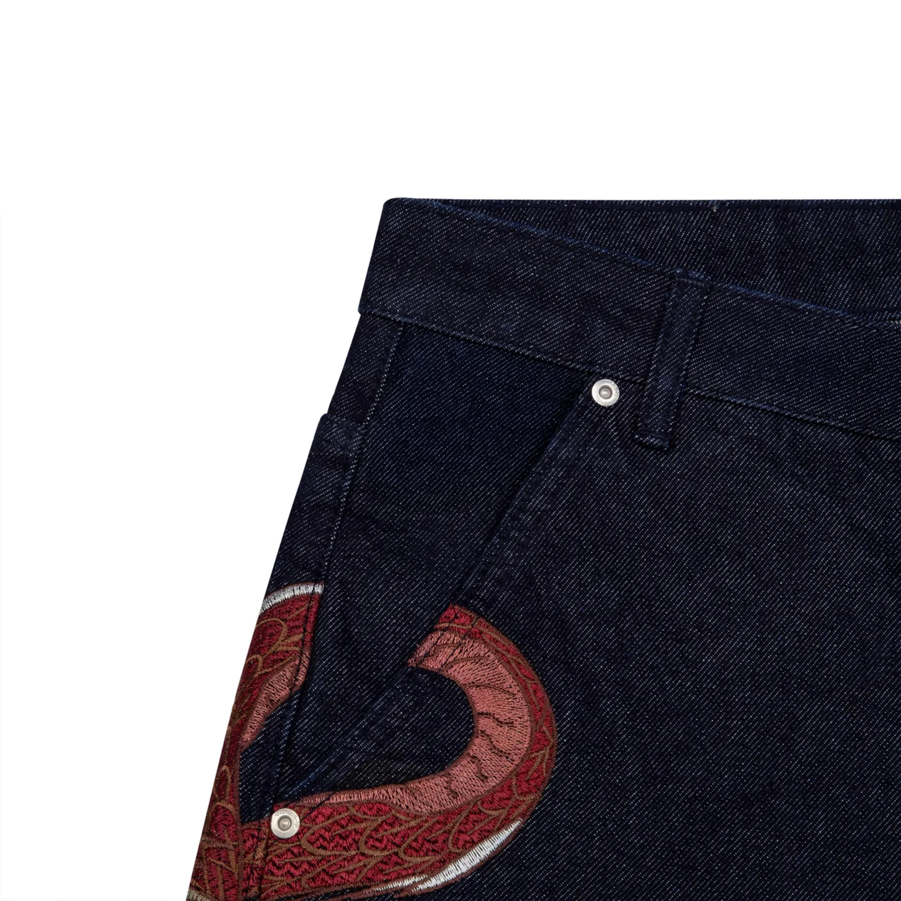 "yakuza" indigo raw Jorts 01 - Image 3