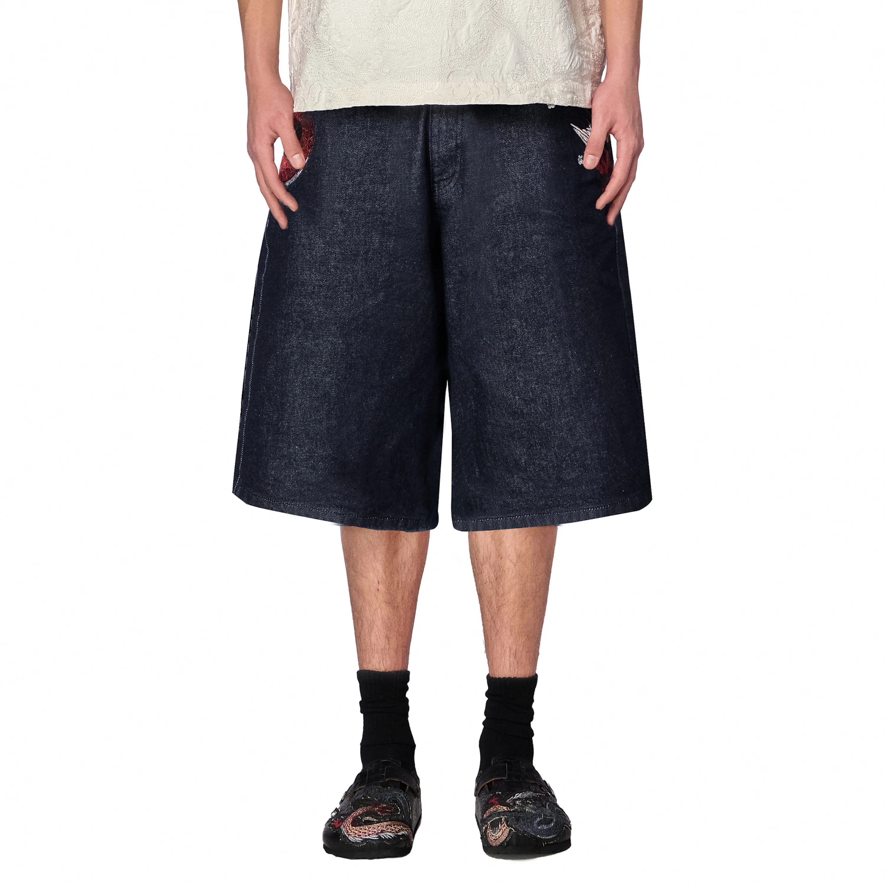 "yakuza" indigo raw Jorts 01 - Image 8