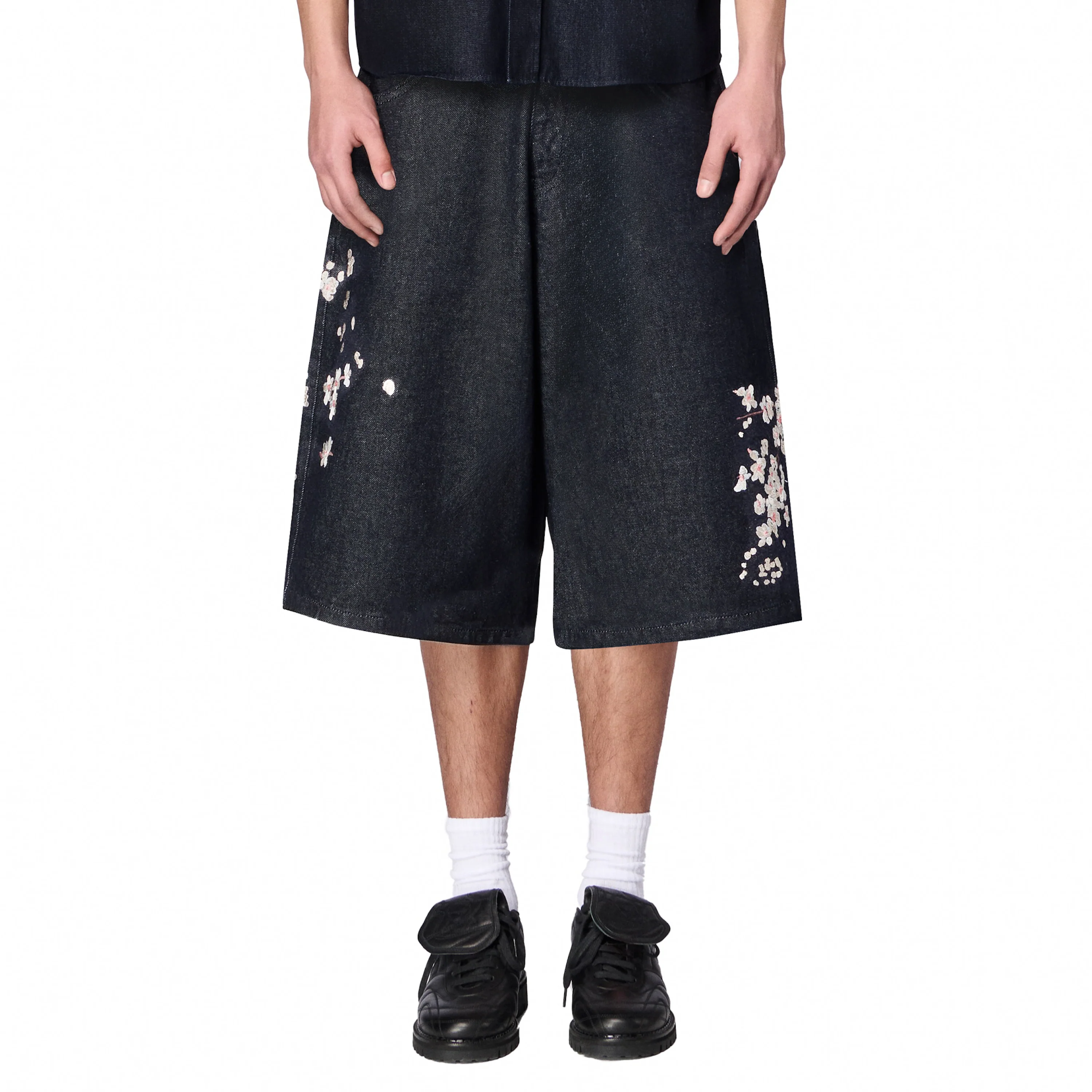 "yakuza" indigo raw Jorts 02 - Image 7