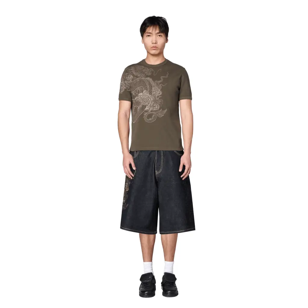 "yakuza" indigo raw Jorts 03 - Image 10