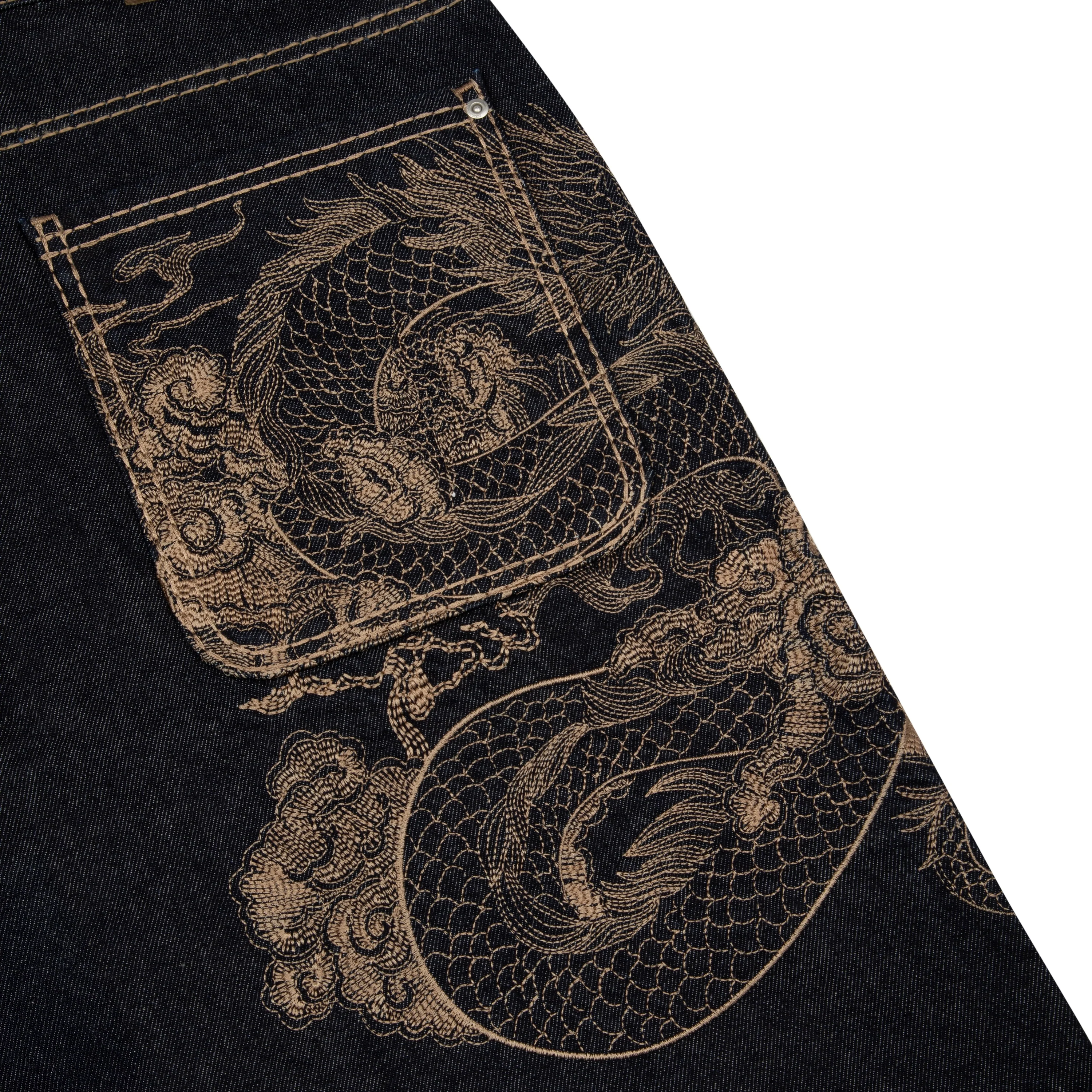 "yakuza" indigo raw Jorts 03 - Image 5