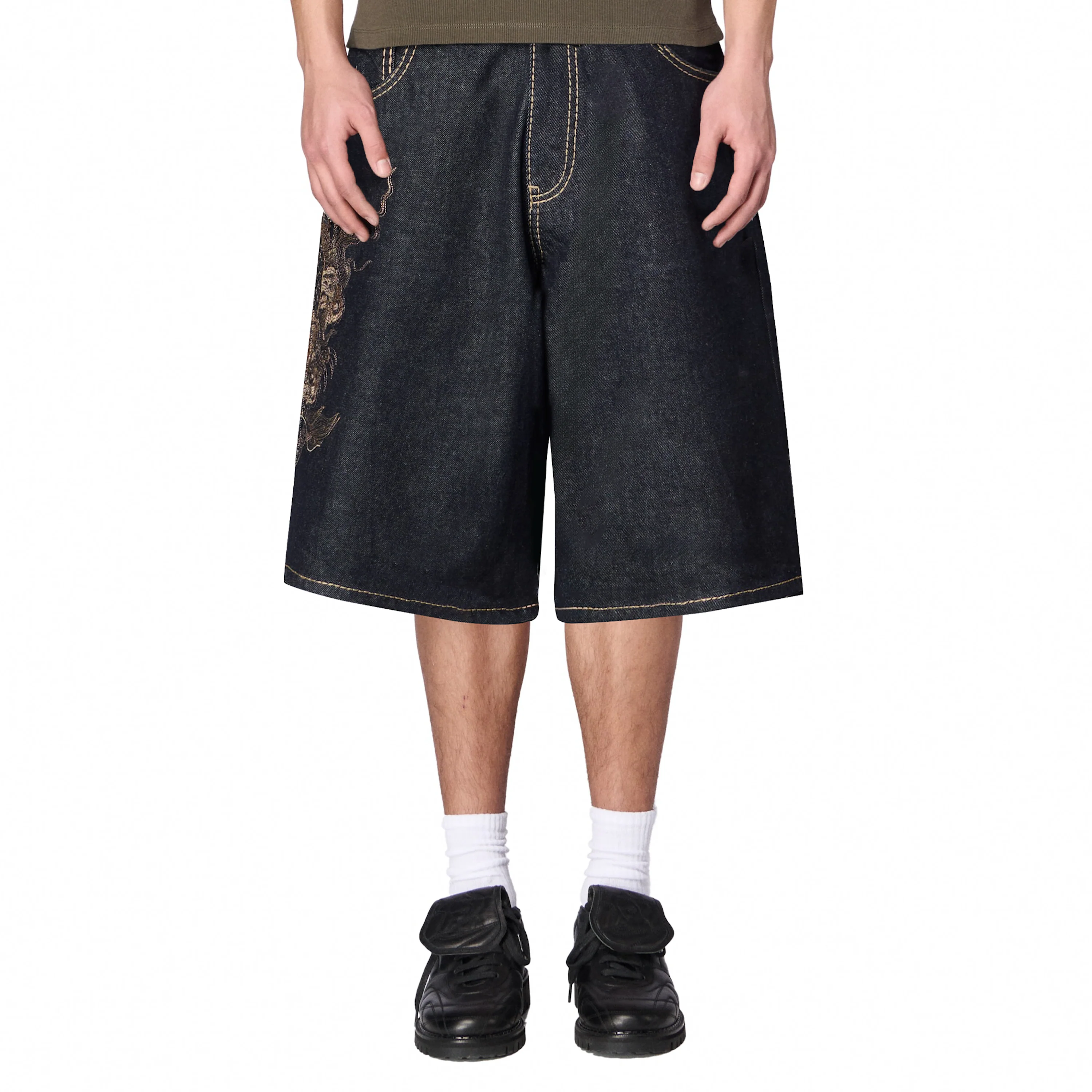 "yakuza" indigo raw Jorts 03 - Image 7