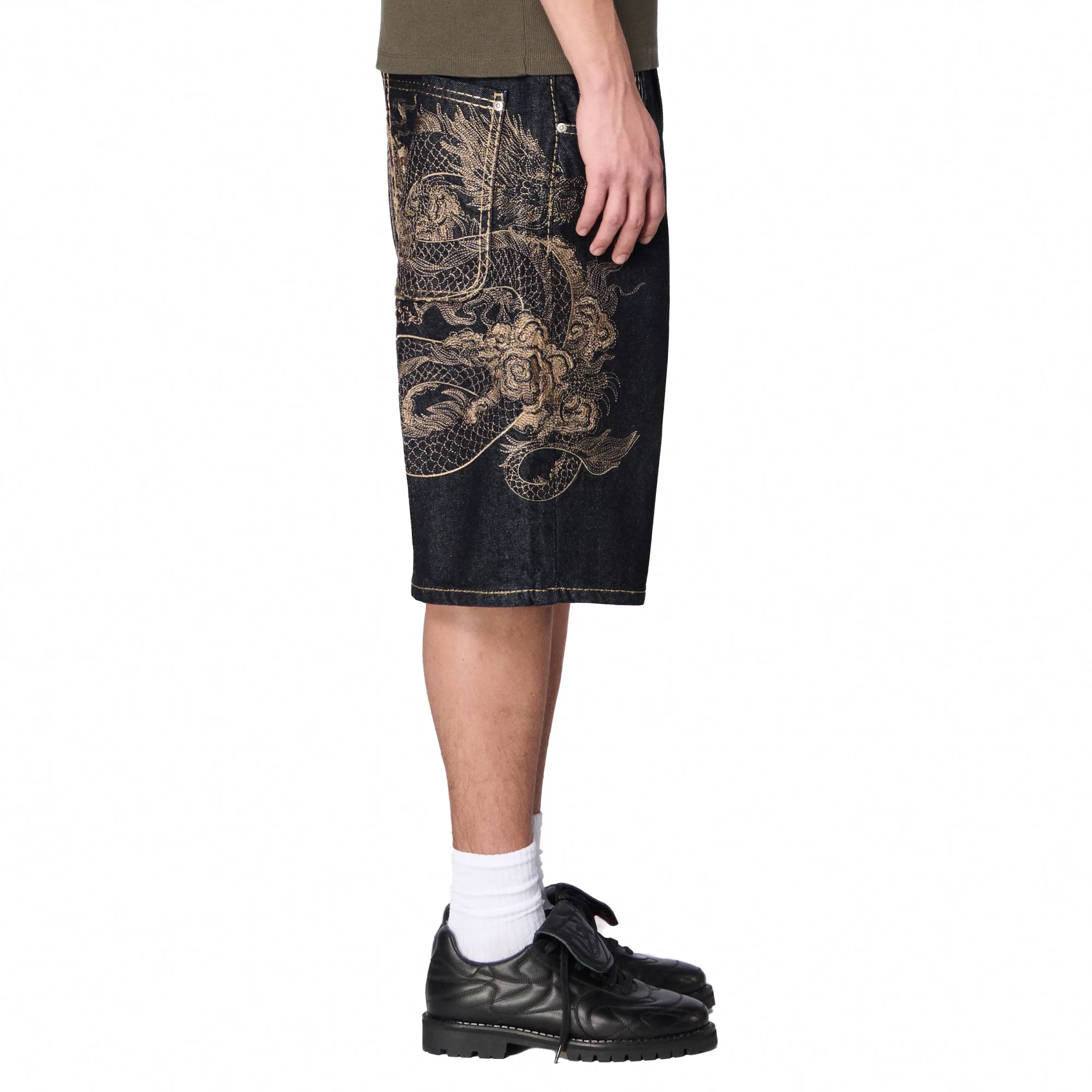 "yakuza" indigo raw Jorts 03 - Image 8