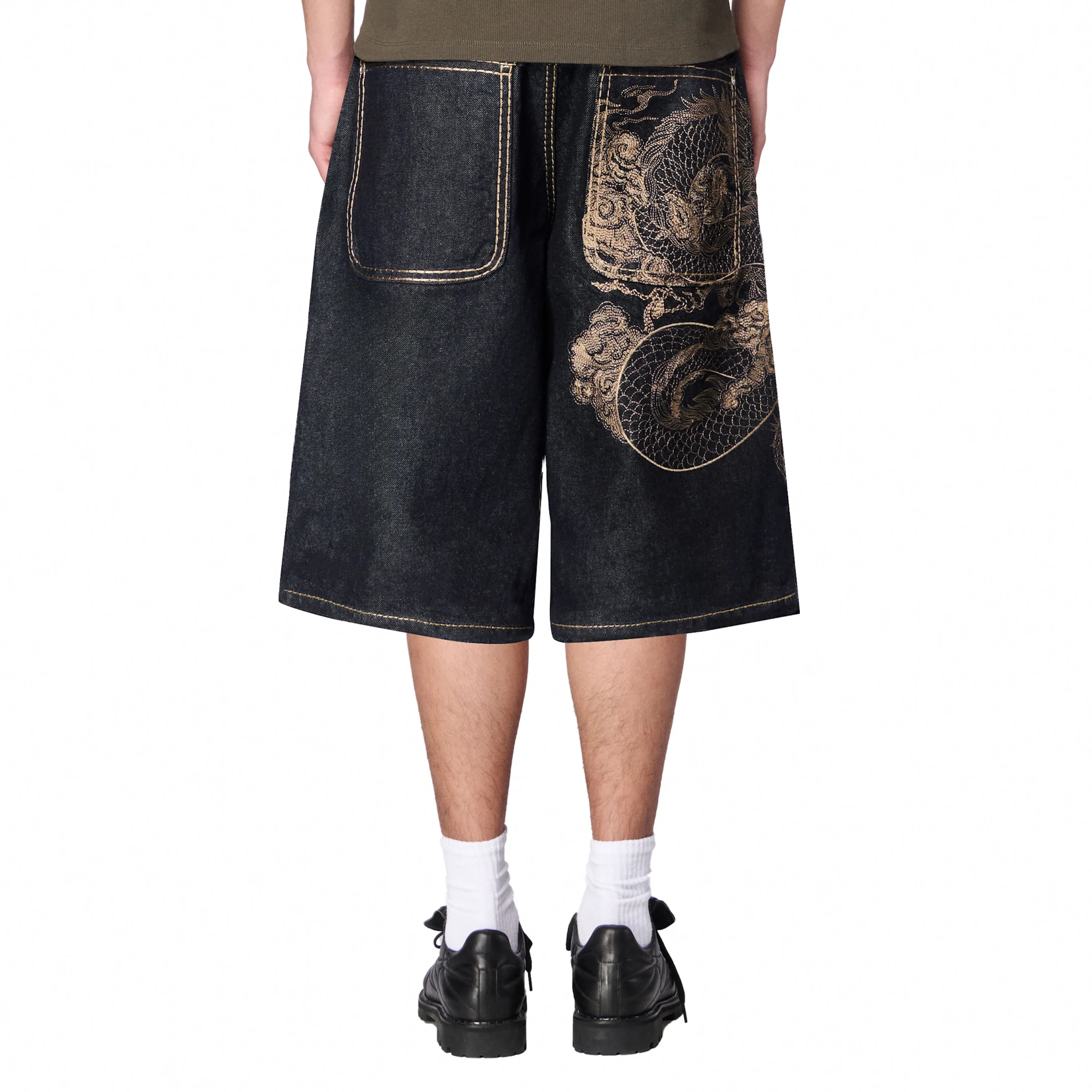 "yakuza" indigo raw Jorts 03 - Image 9