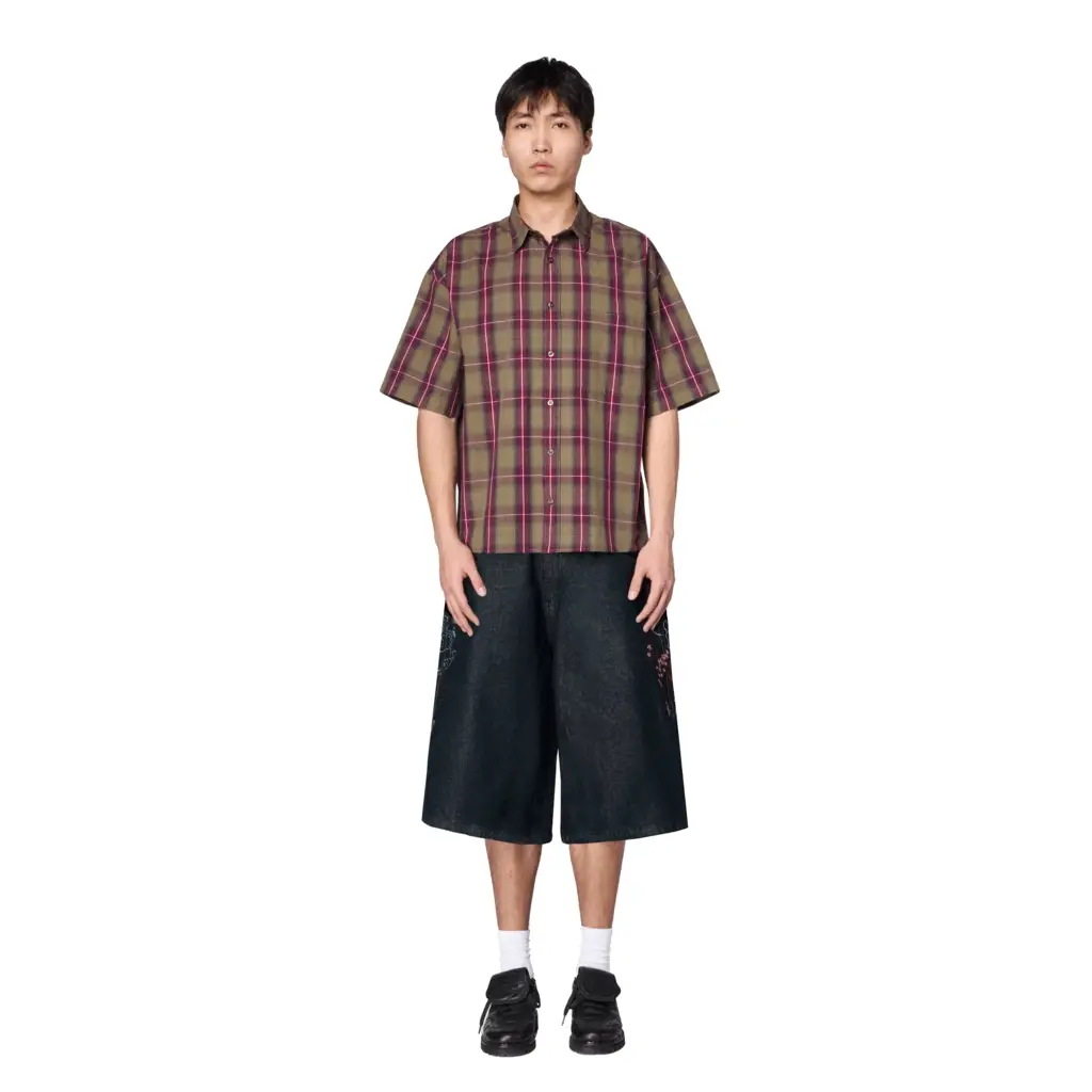 "yakuza" indigo raw Jorts 04 - Image 12