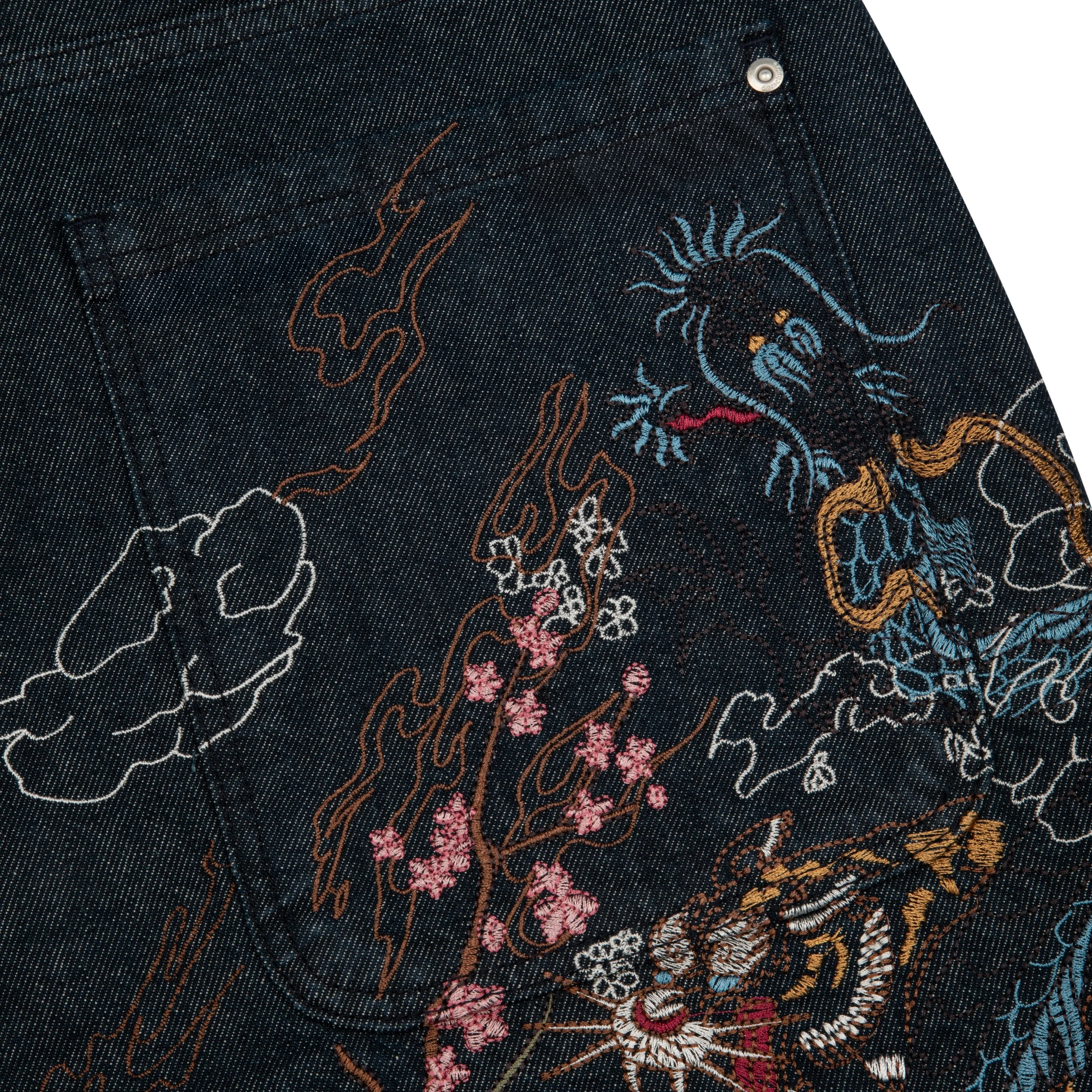 "yakuza" indigo raw Jorts 04 - Image 6