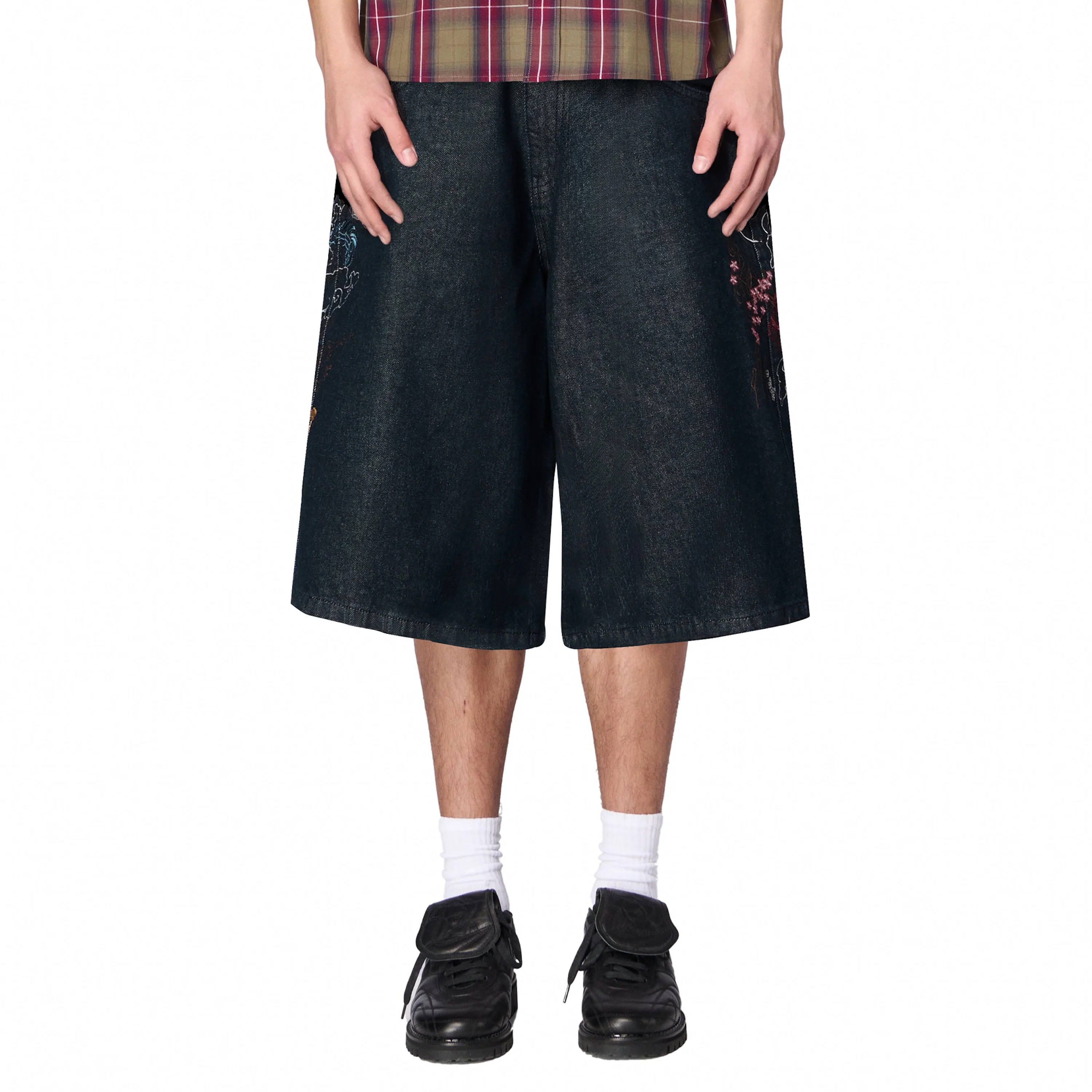 "yakuza" indigo raw Jorts 04 - Image 8