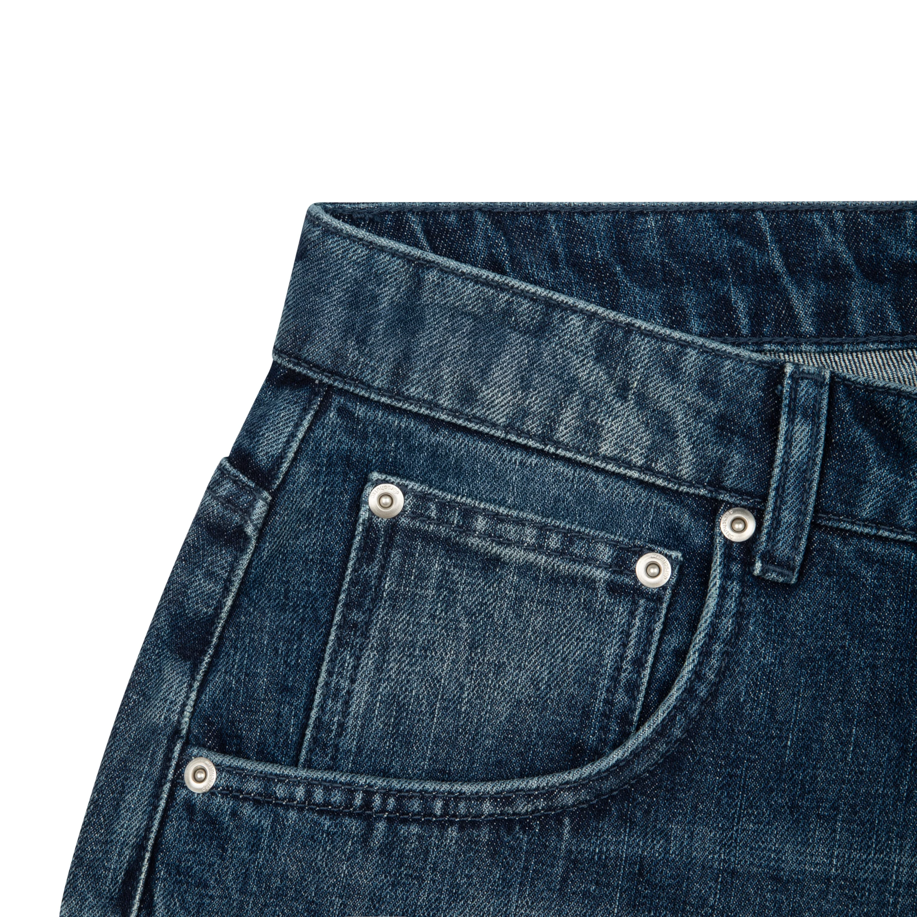 "yakuza" indigo washed Jorts 01 - Image 3