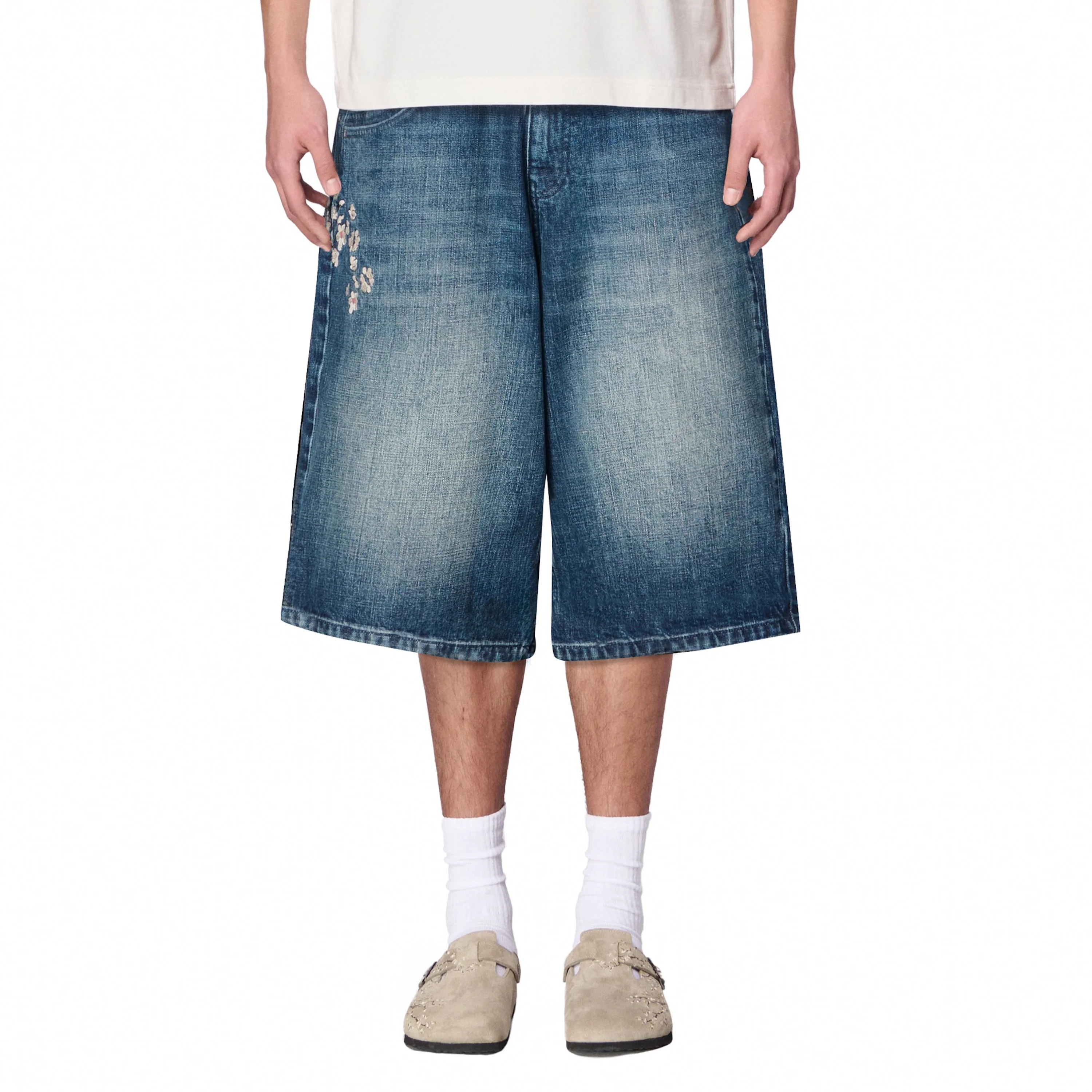 "yakuza" indigo washed Jorts 01 - Image 6