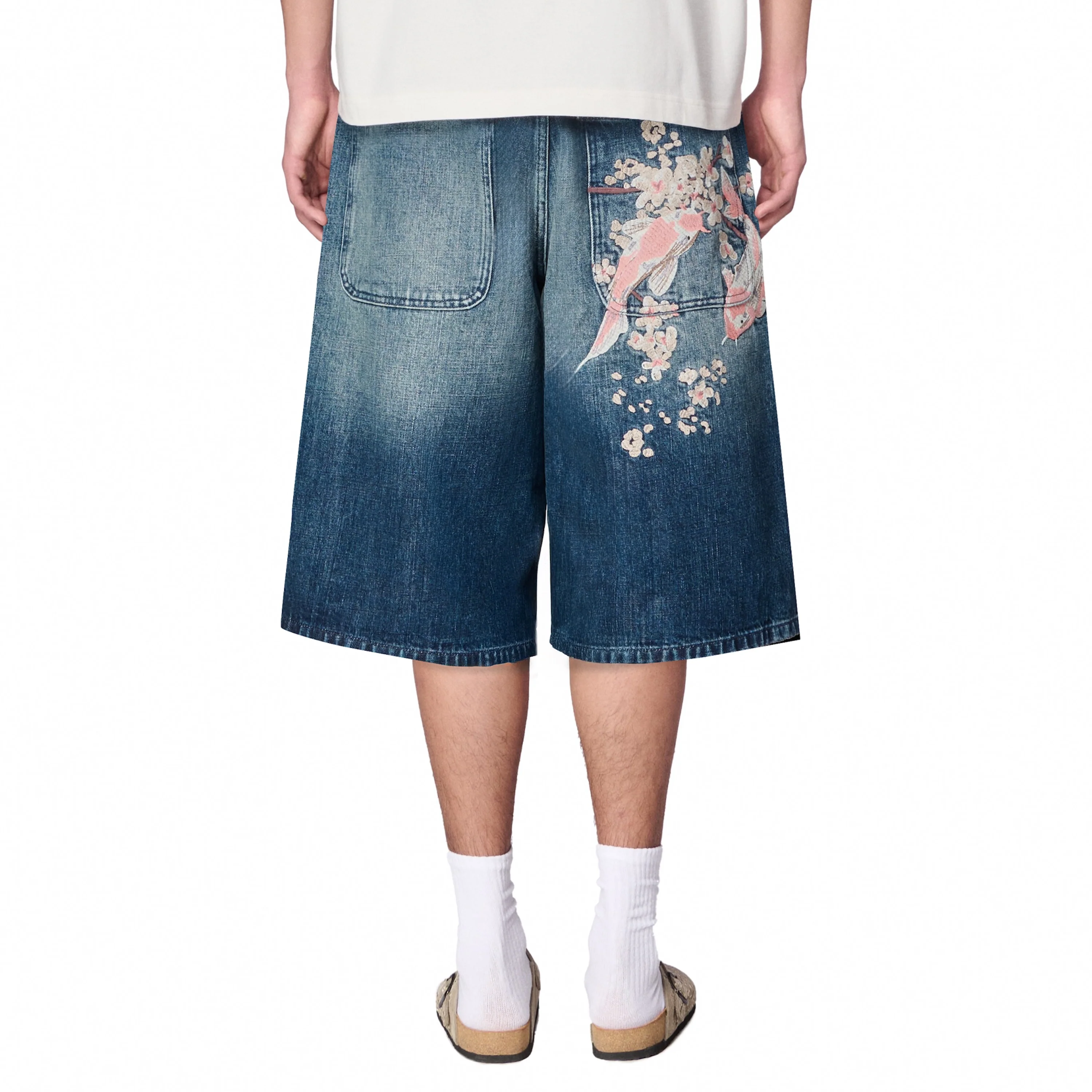"yakuza" indigo washed Jorts 01 - Image 8