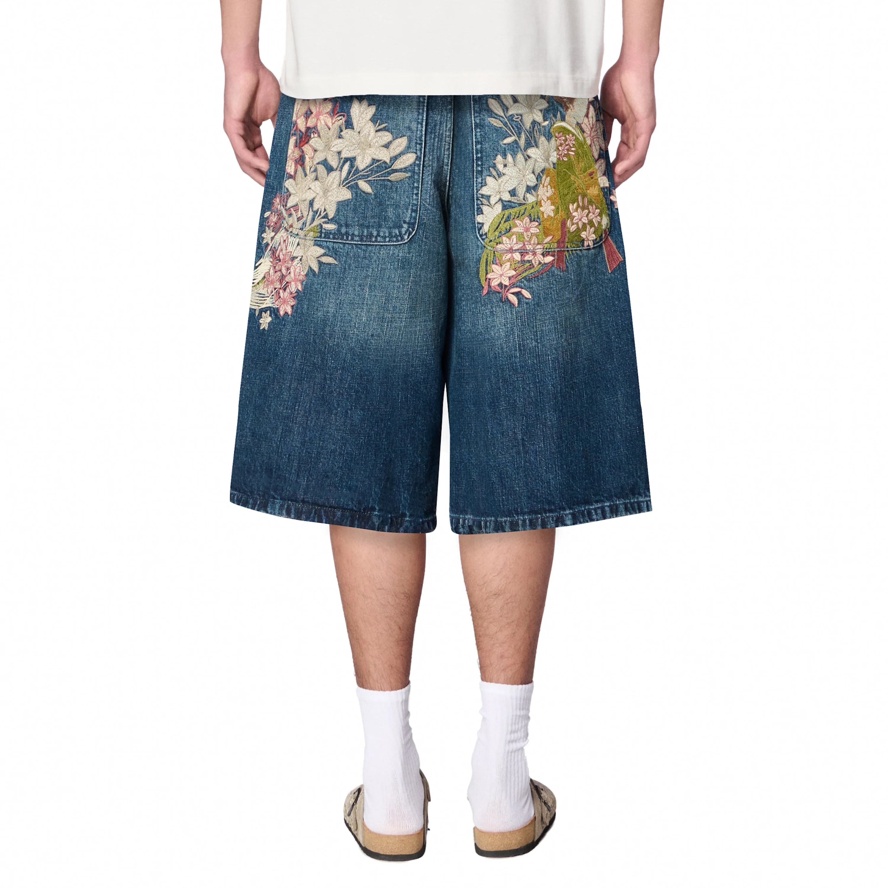 "yakuza" indigo washed Jorts 02 - Image 10