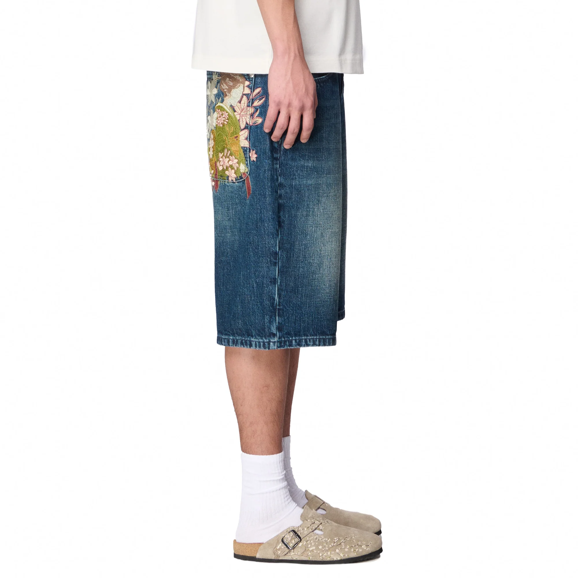 "yakuza" indigo washed Jorts 02 - Image 11