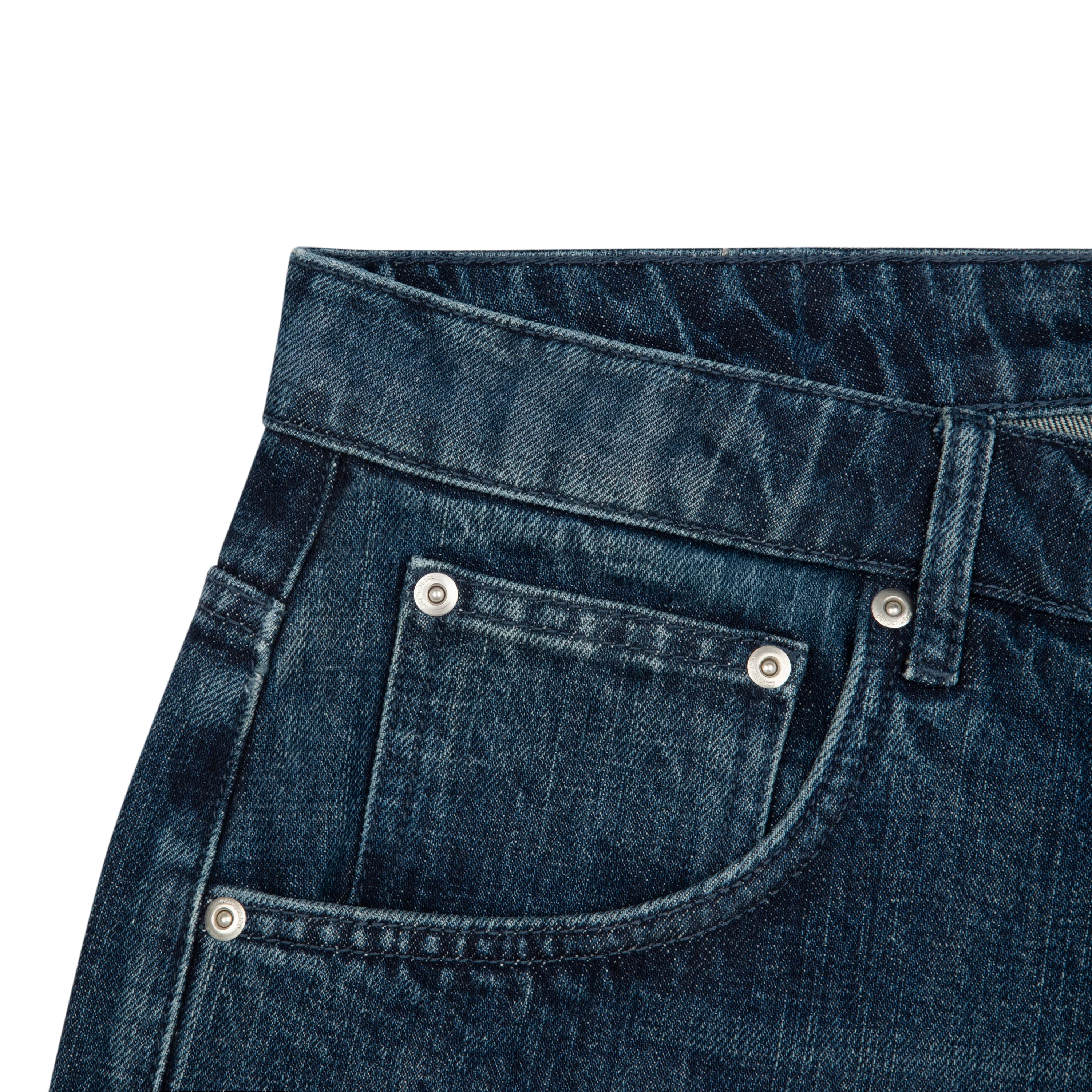 "yakuza" indigo washed Jorts 02 - Image 3
