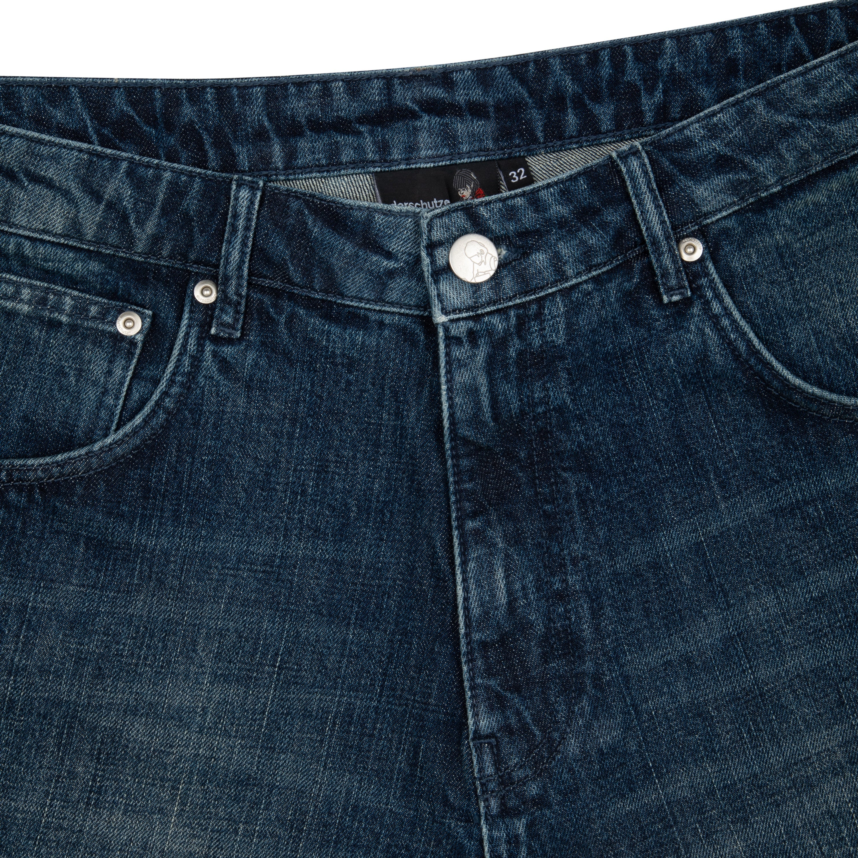 "yakuza" indigo washed Jorts 02 - Image 4