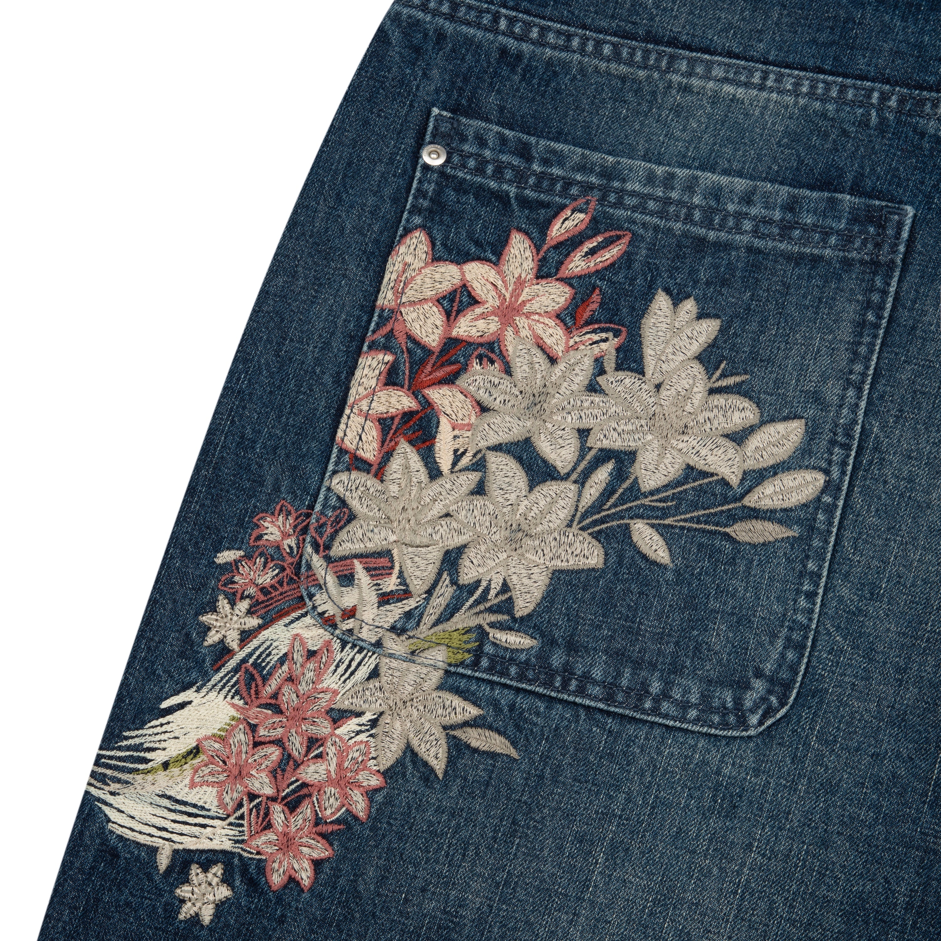 "yakuza" indigo washed Jorts 02 - Image 5