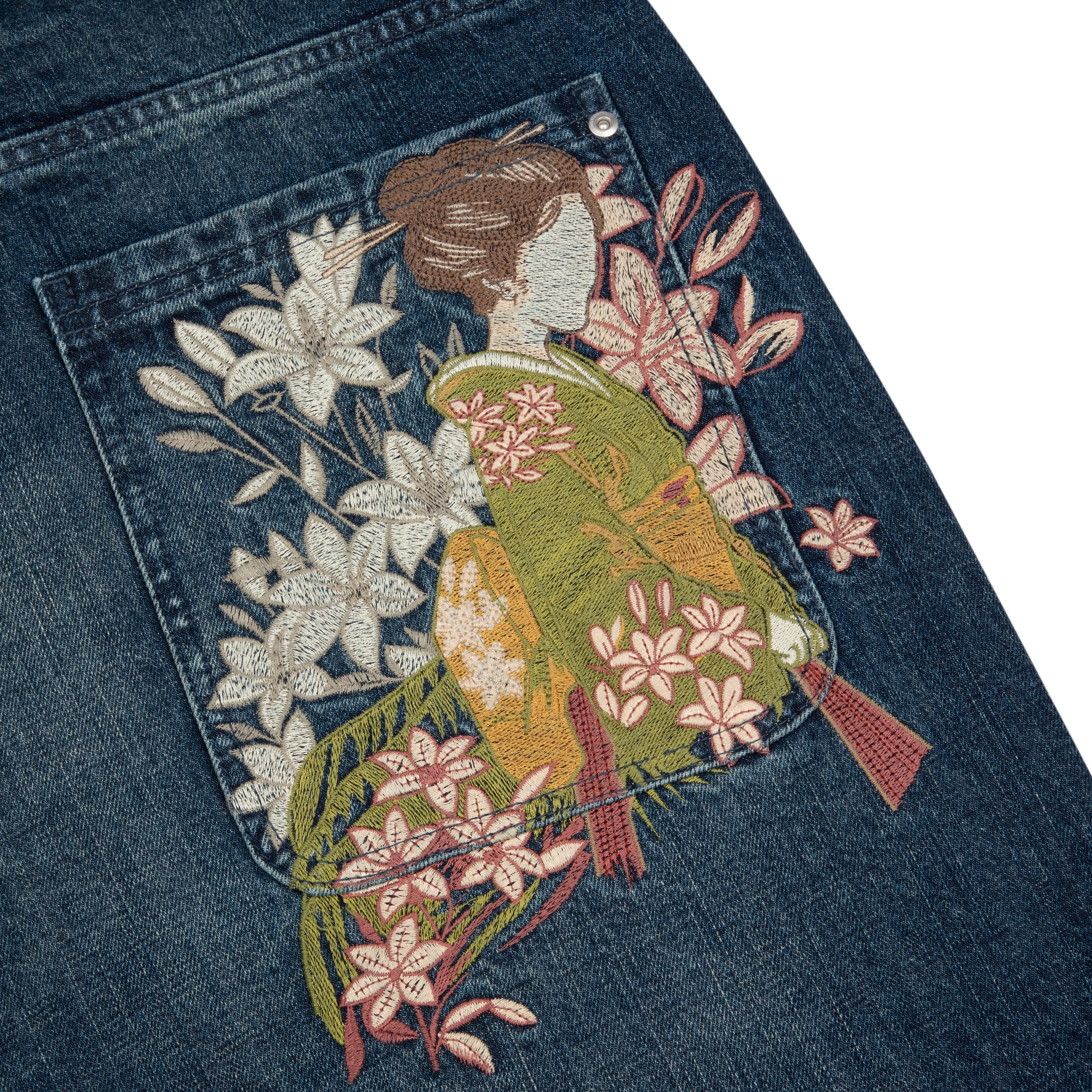 "yakuza" indigo washed Jorts 02 - Image 6