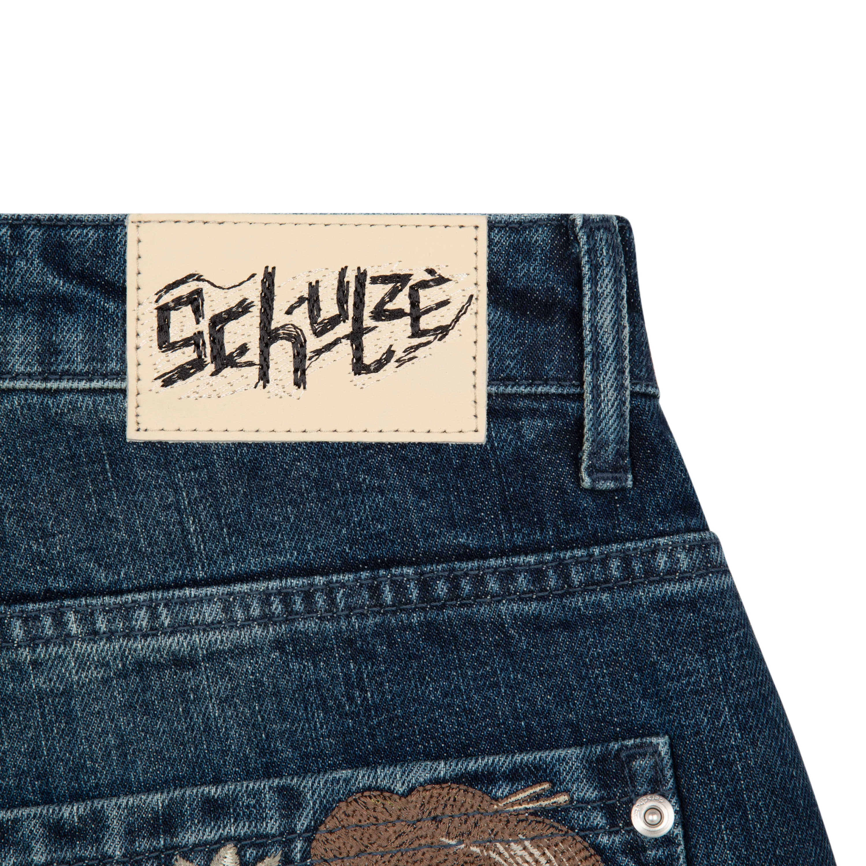"yakuza" indigo washed Jorts 02 - Image 7