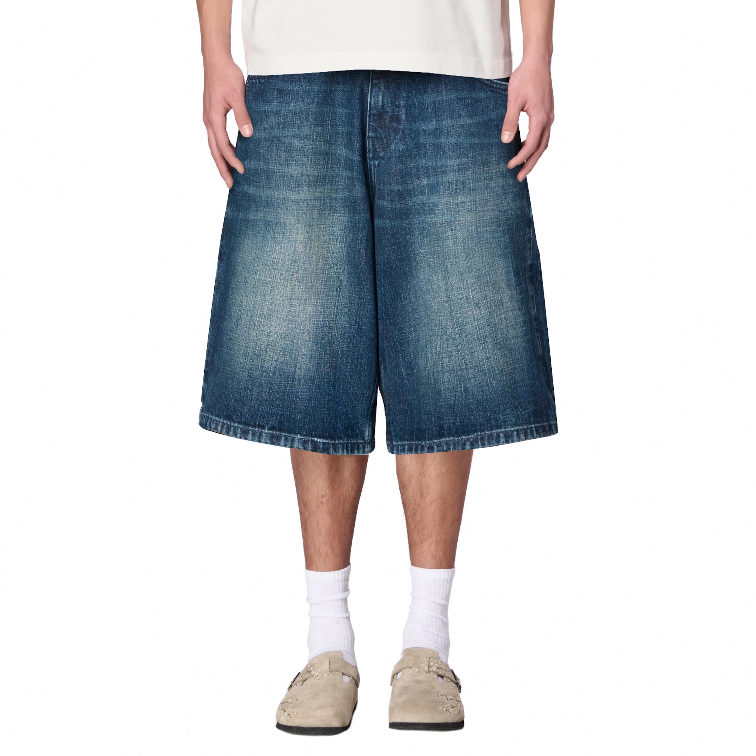 "yakuza" indigo washed Jorts 02 - Image 8