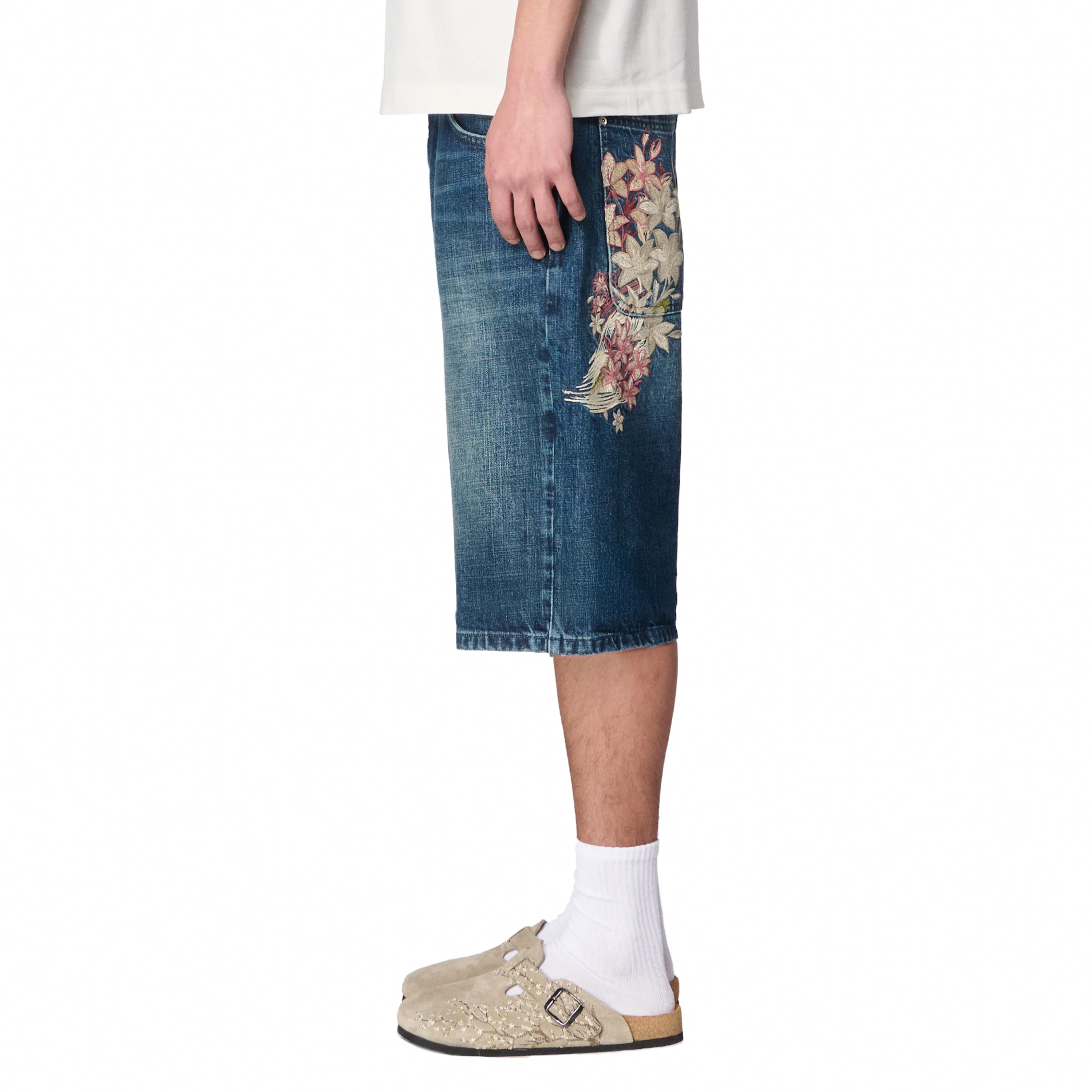 "yakuza" indigo washed Jorts 02 - Image 9