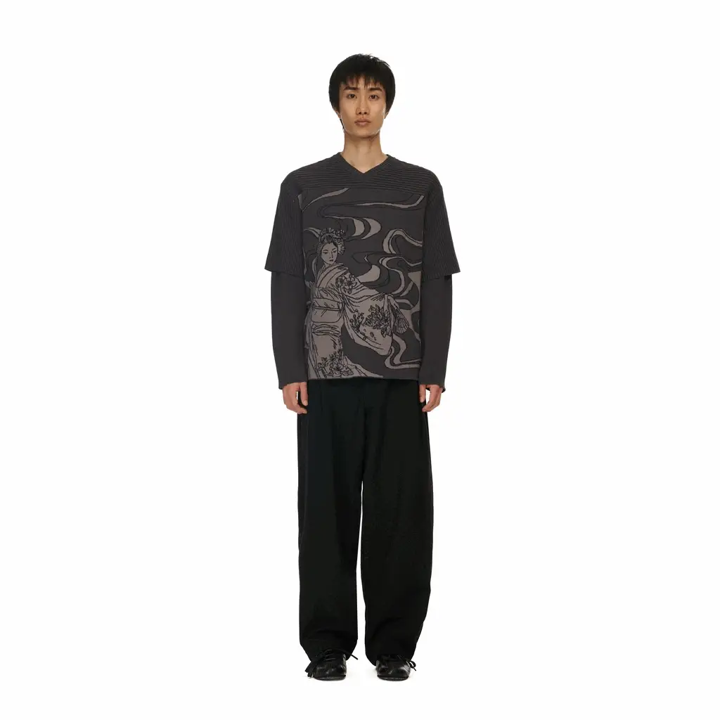"yakuza" Layered knitted Jersey - Image 10