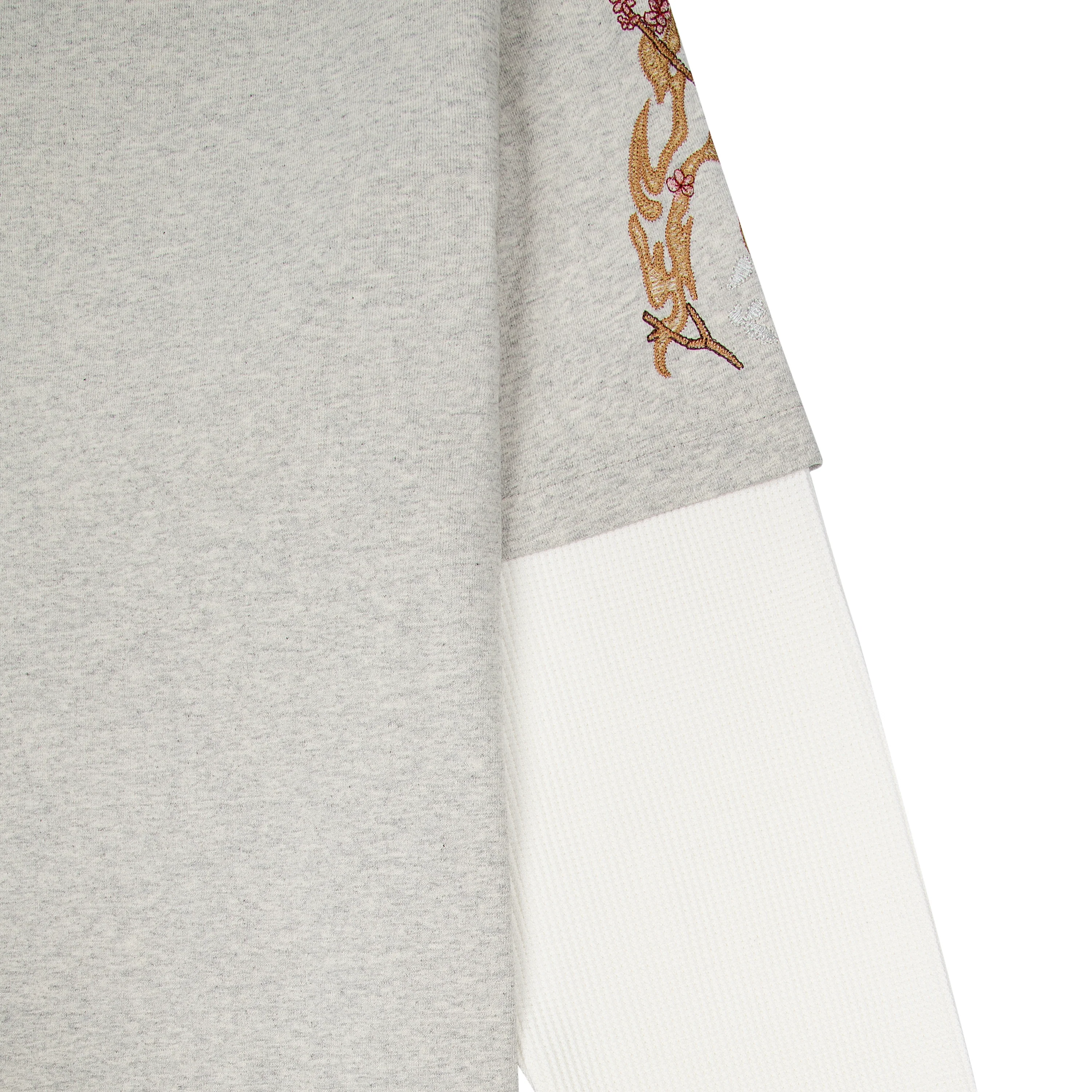 "yakuza" layered Longsleeve grey - Image 4