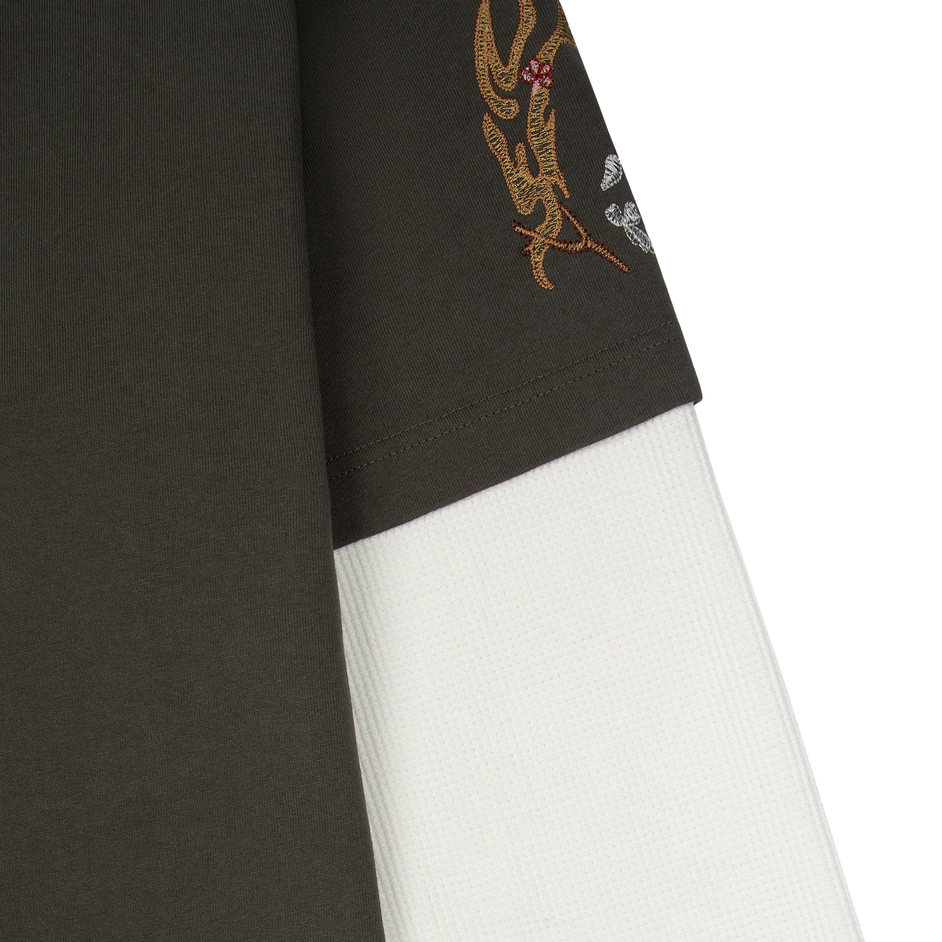 "yakuza" layered Longsleeve khaki - Image 4
