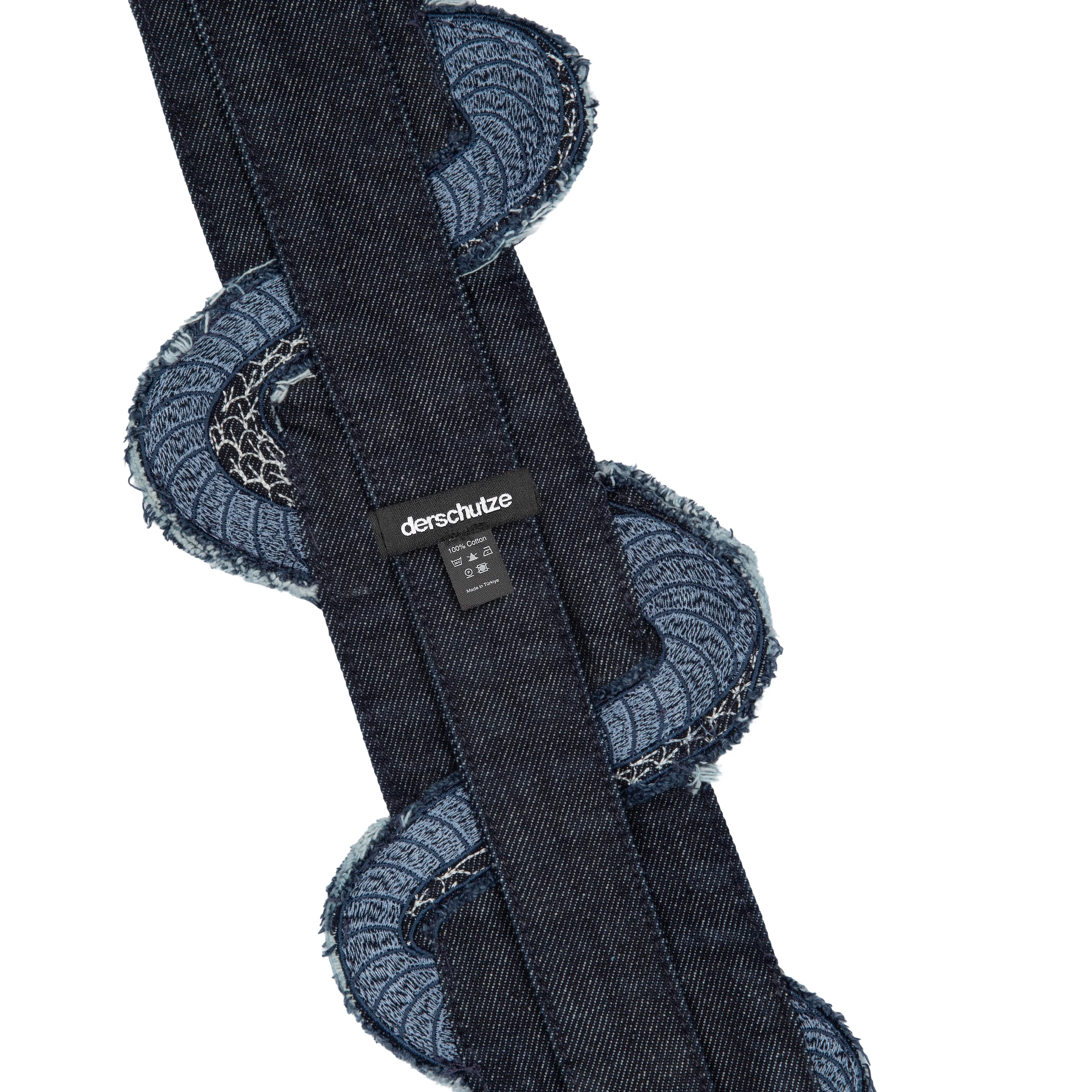 "yakuza" navy denim tie - Image 4