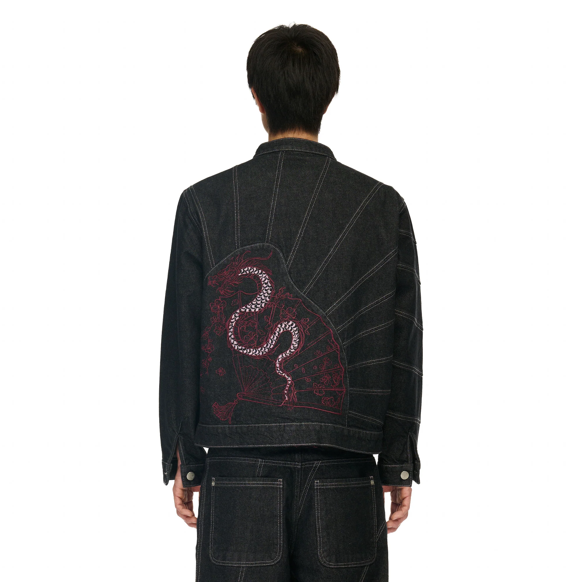 "yakuza" raw denim Jacket - Image 10