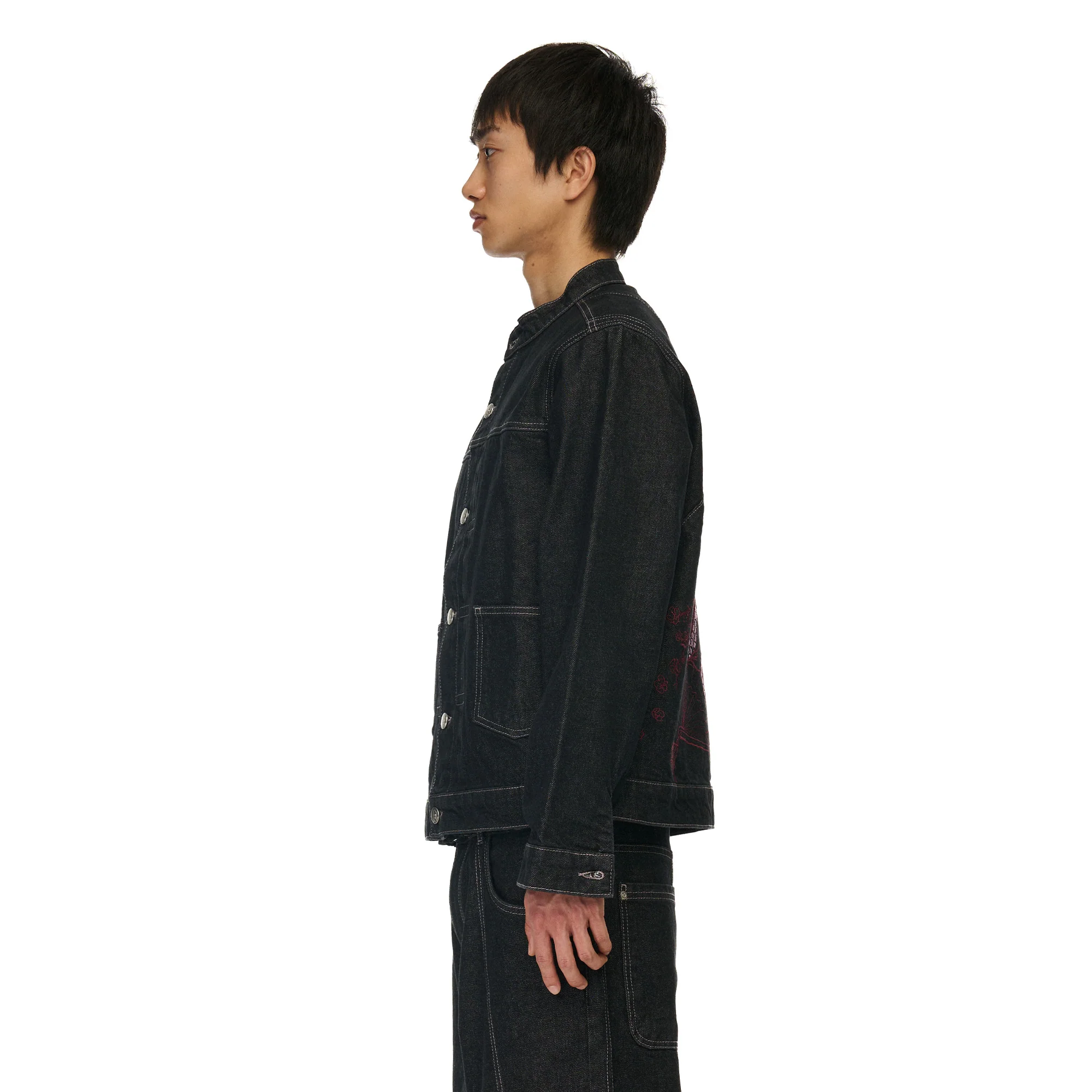 "yakuza" raw denim Jacket - Image 9