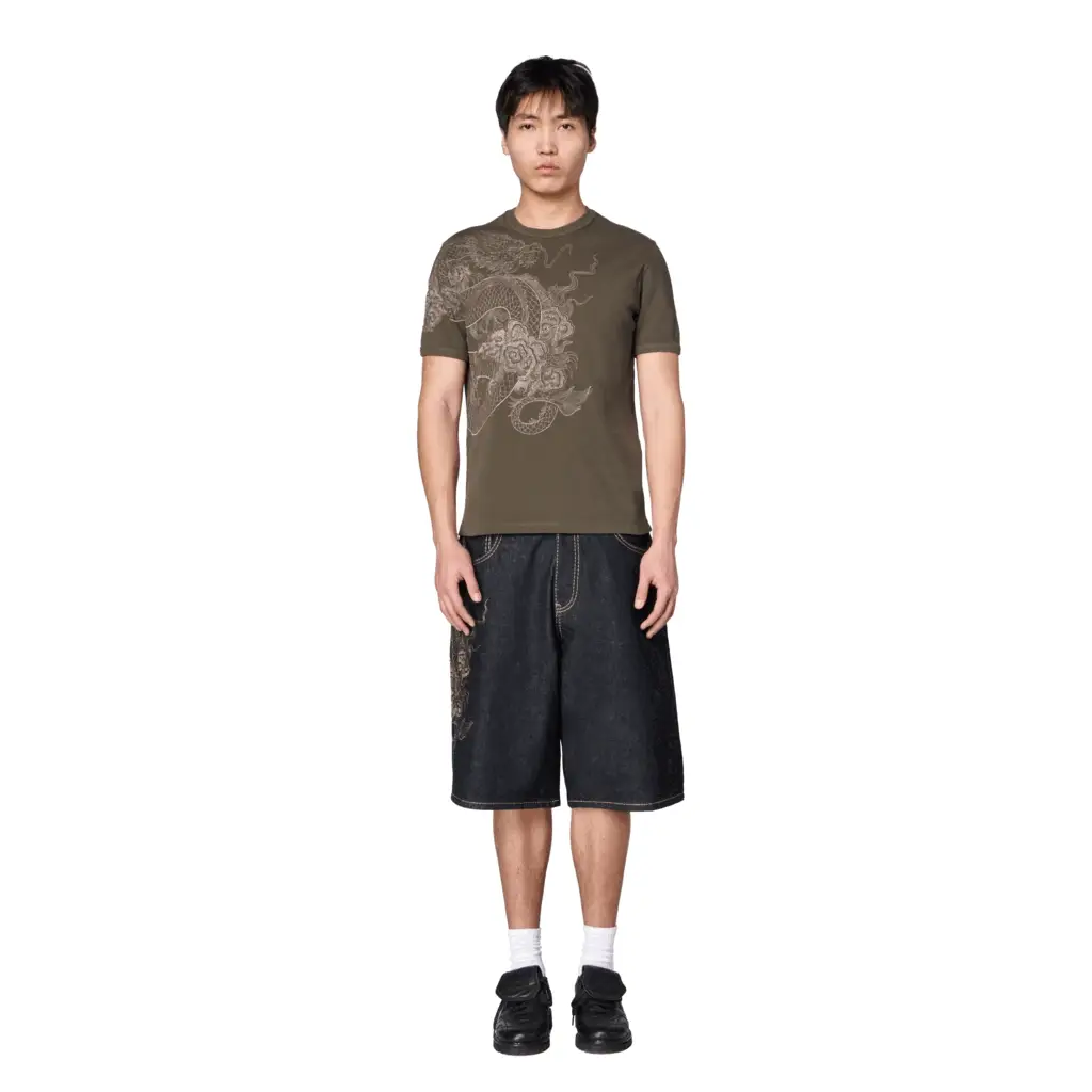 "yakuza" ribbed T Shirt anthracite - Image 8